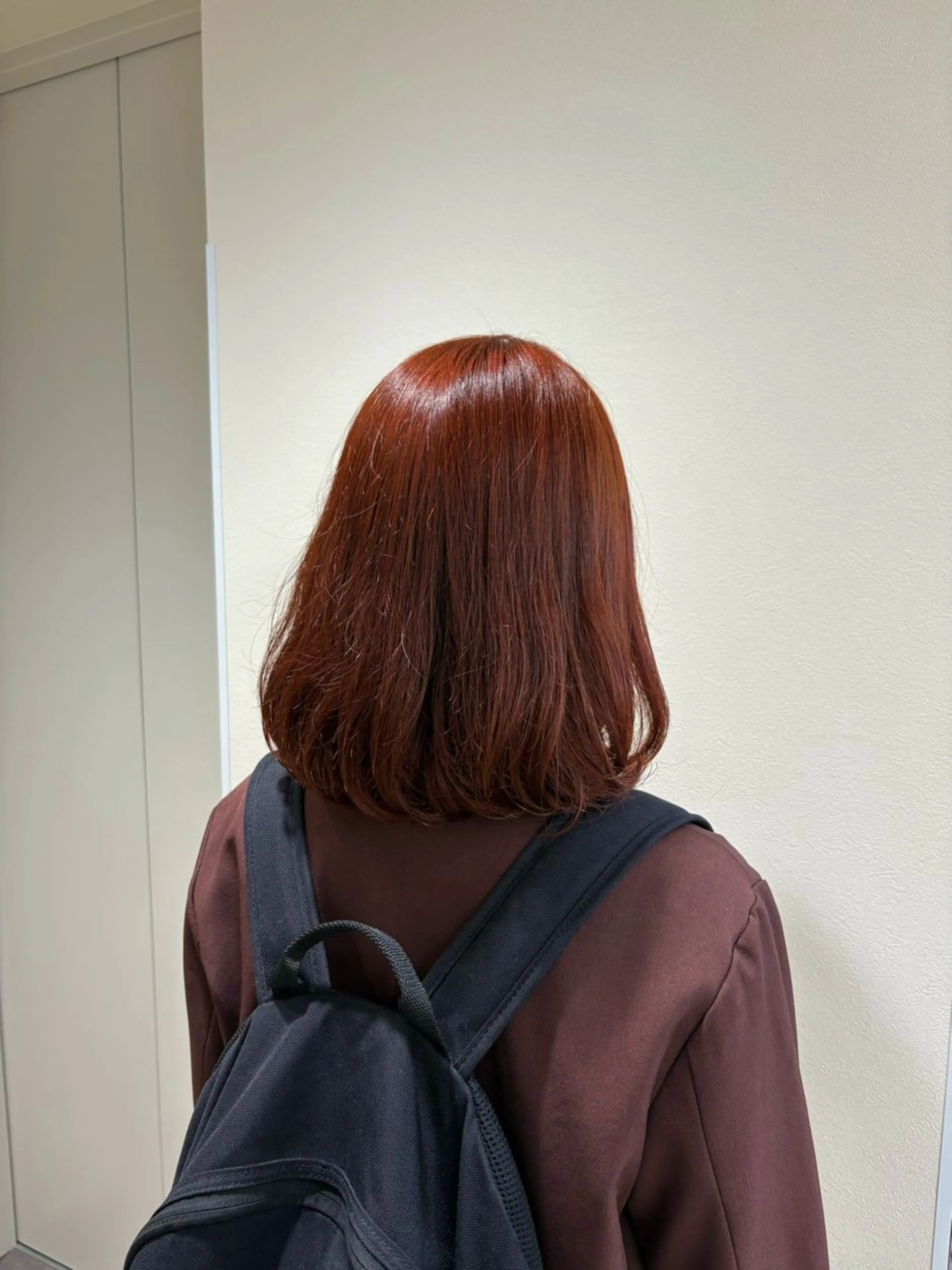 ミディアム カラー ブリーチ ブリーチなしカラー オレンジ 暖色ブラウン系カラー /サツキ🎀🌙のヘアスタイル