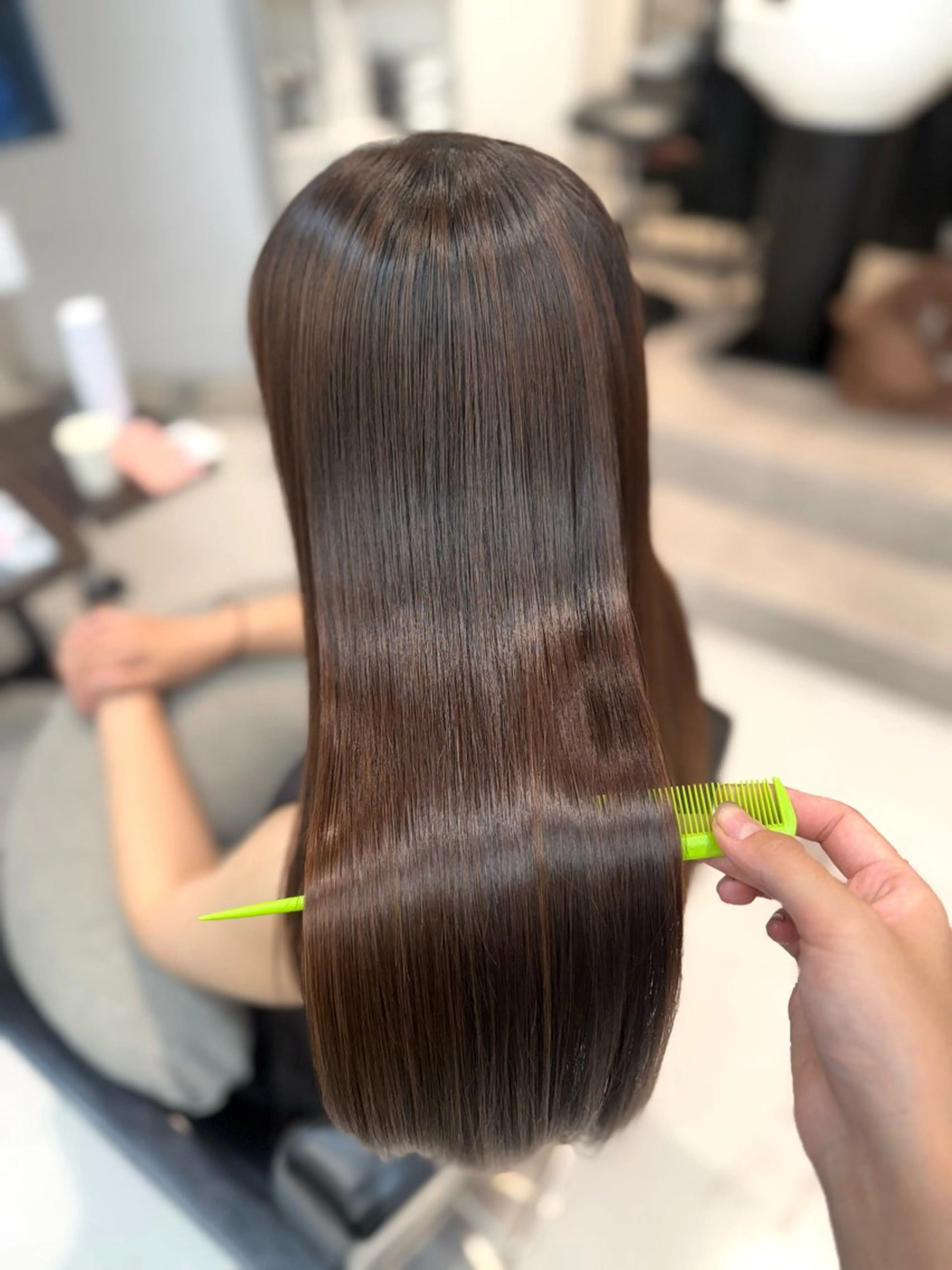 ロング カット ヘアカラー トリートメント 山崎結菜 髪質改善💎のヘアスタイル