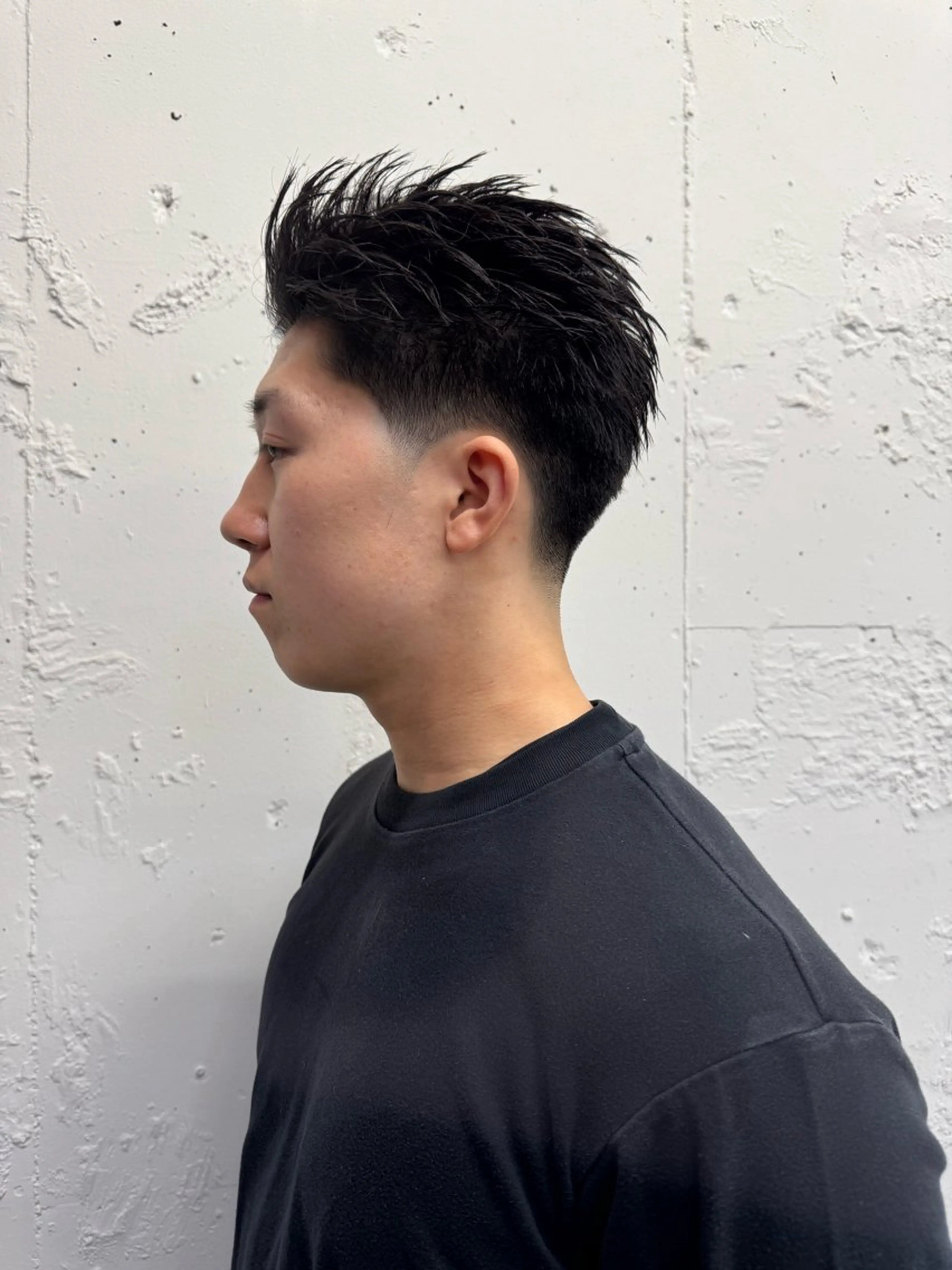 ショート メンズ センターパート ダウンパーマ フェードカット メンズハイライト メンズパーマ カット トリートメント 💈メンズ特化💈 TASUKUのヘアスタイル