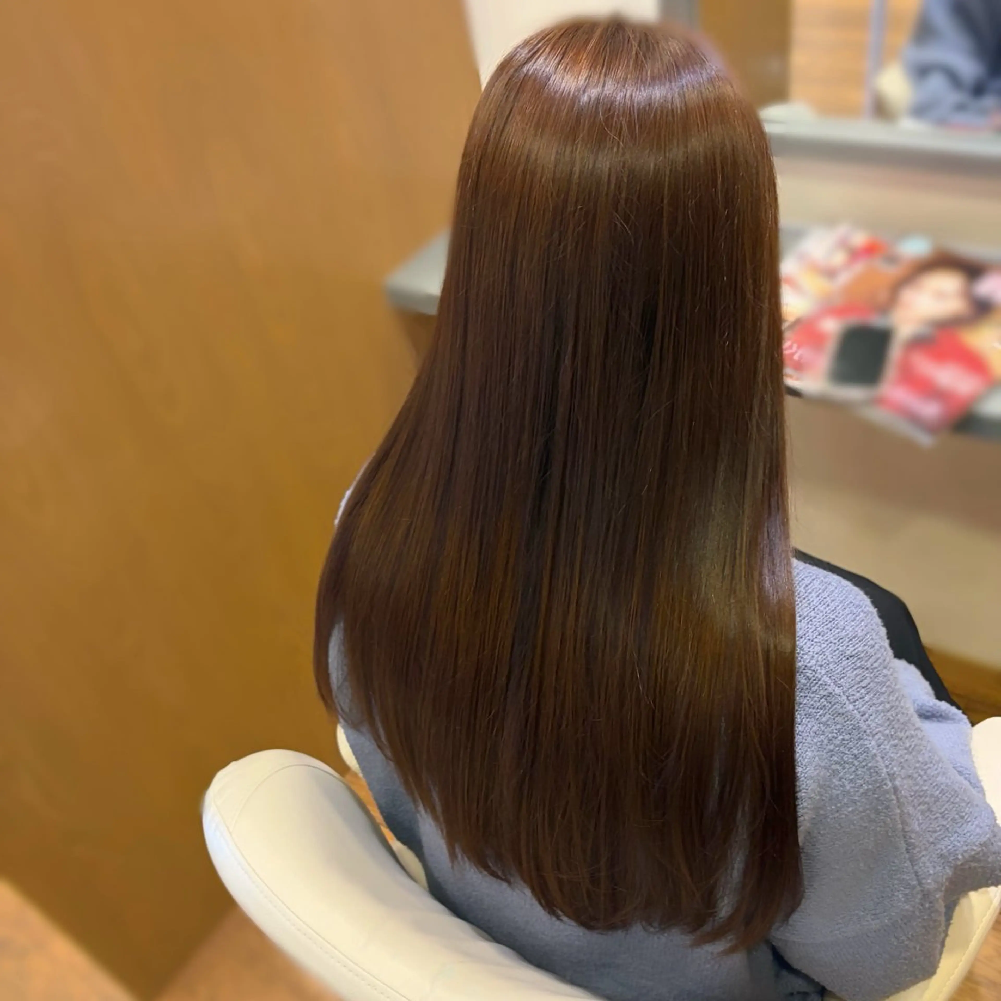 ロング カラー アッシュ 透明感カラー 朝野 美華/暖色カラーのヘアスタイル