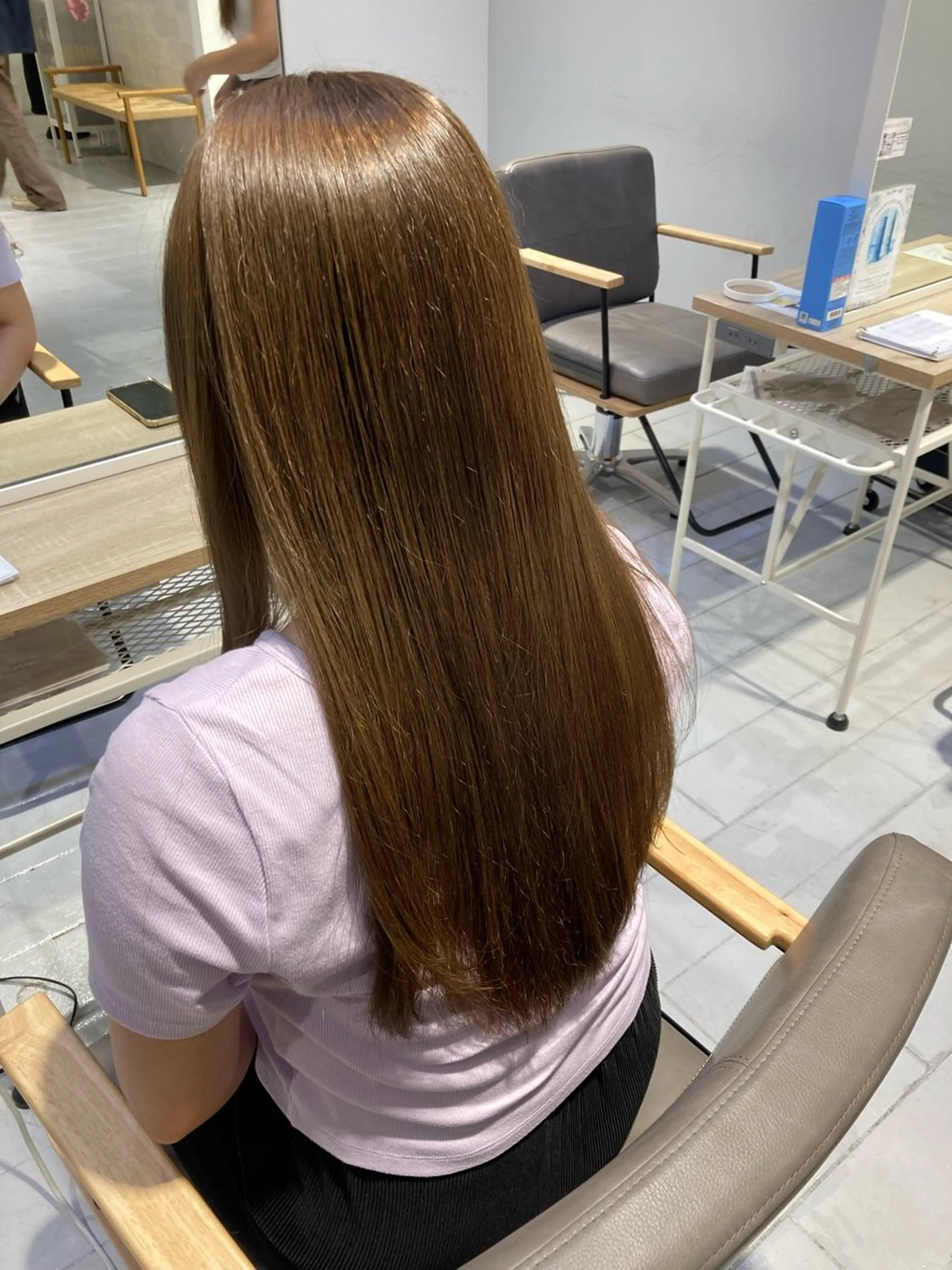 セミロング ヘアカラー トリートメント 🫧ゆうき🪽 髪質改善/ハイライトのヘアスタイル