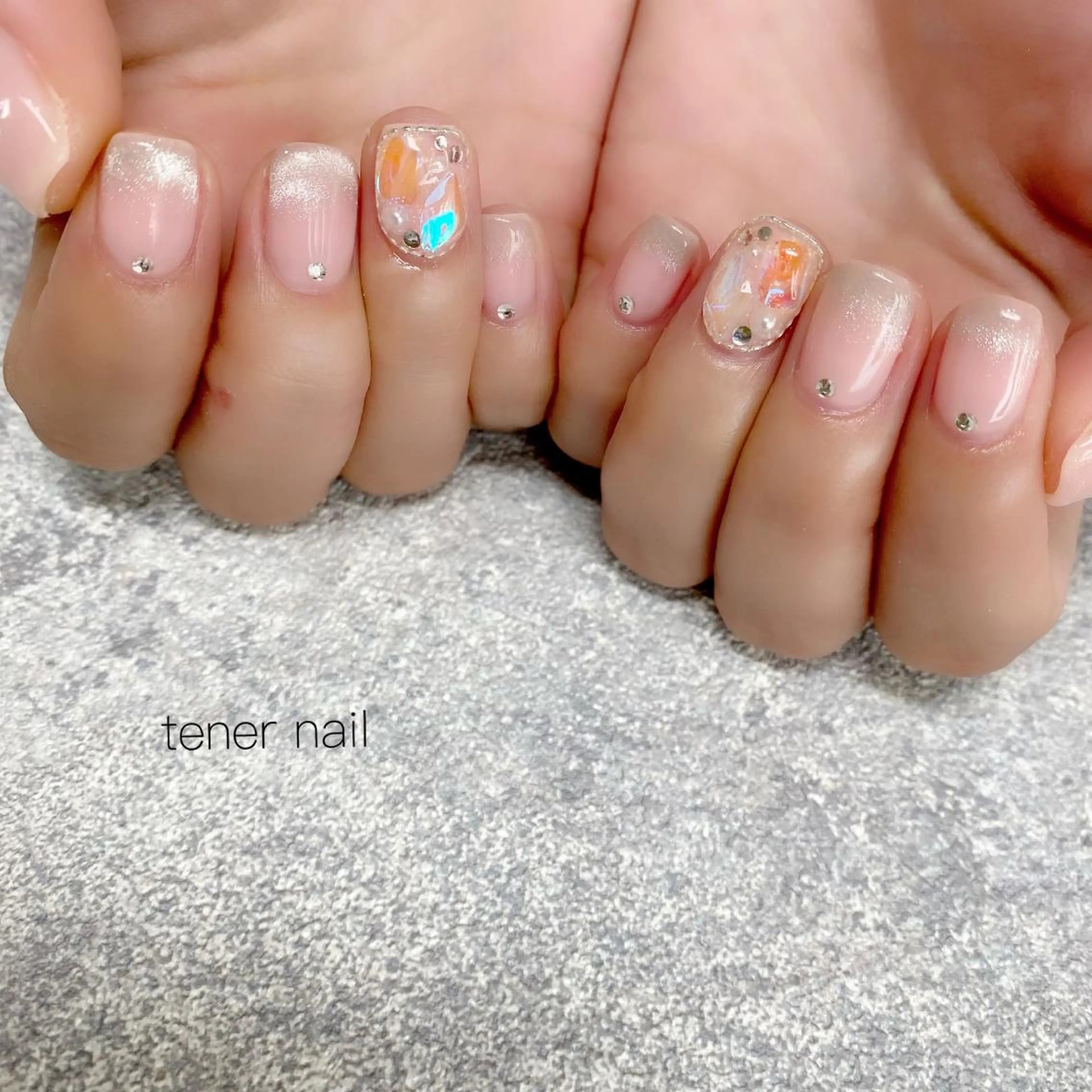ネイル オーロラネイル マグネットネイル ストーンネイル テネルネイル tener nailのネイルデザイン