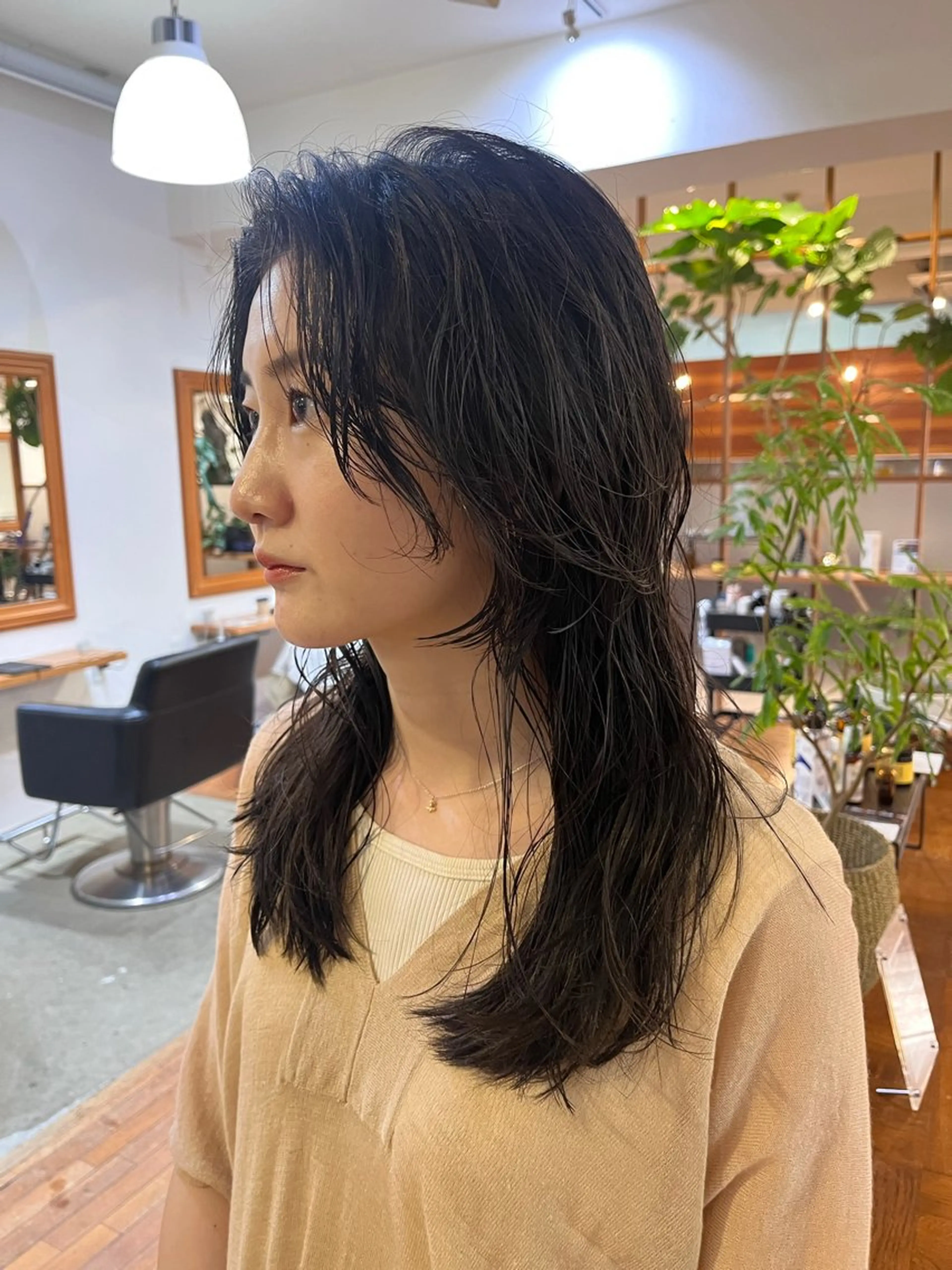 ロング カラー パーマ レイヤーカット ロング 若林 良のヘアスタイル