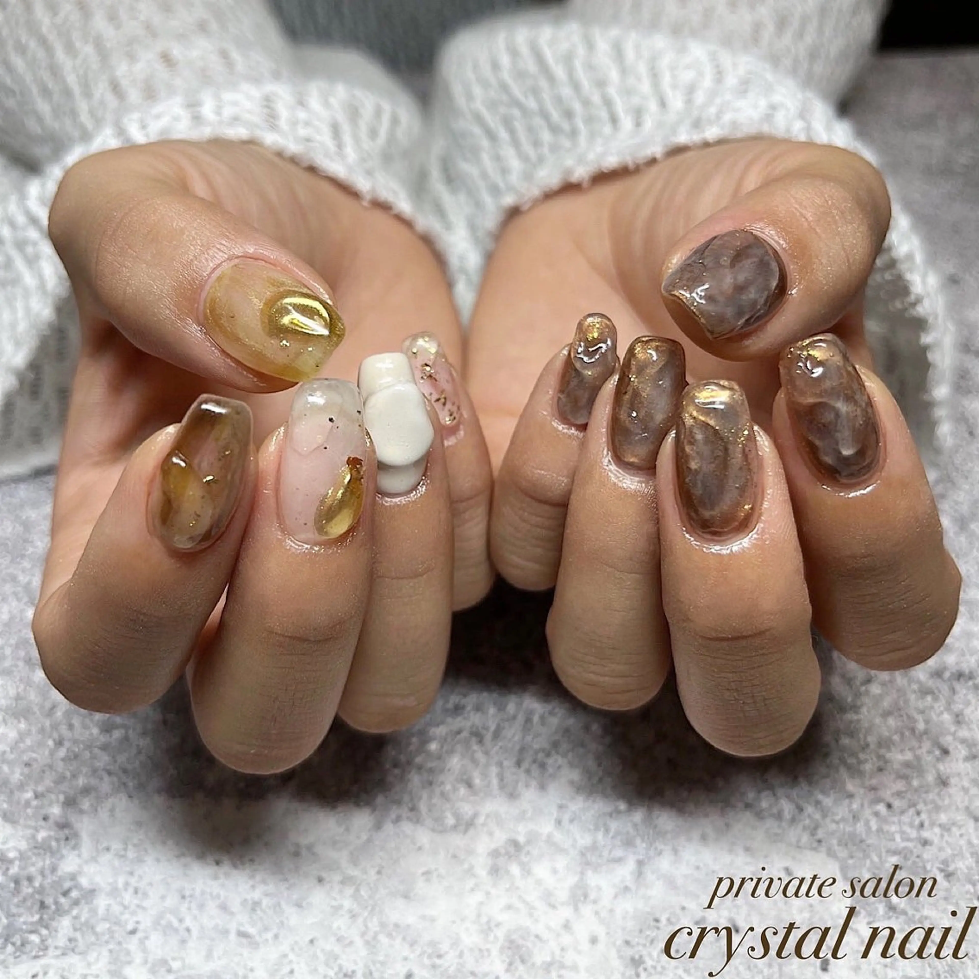 ネイル ニュアンスネイル Crystal Nailのネイルデザイン