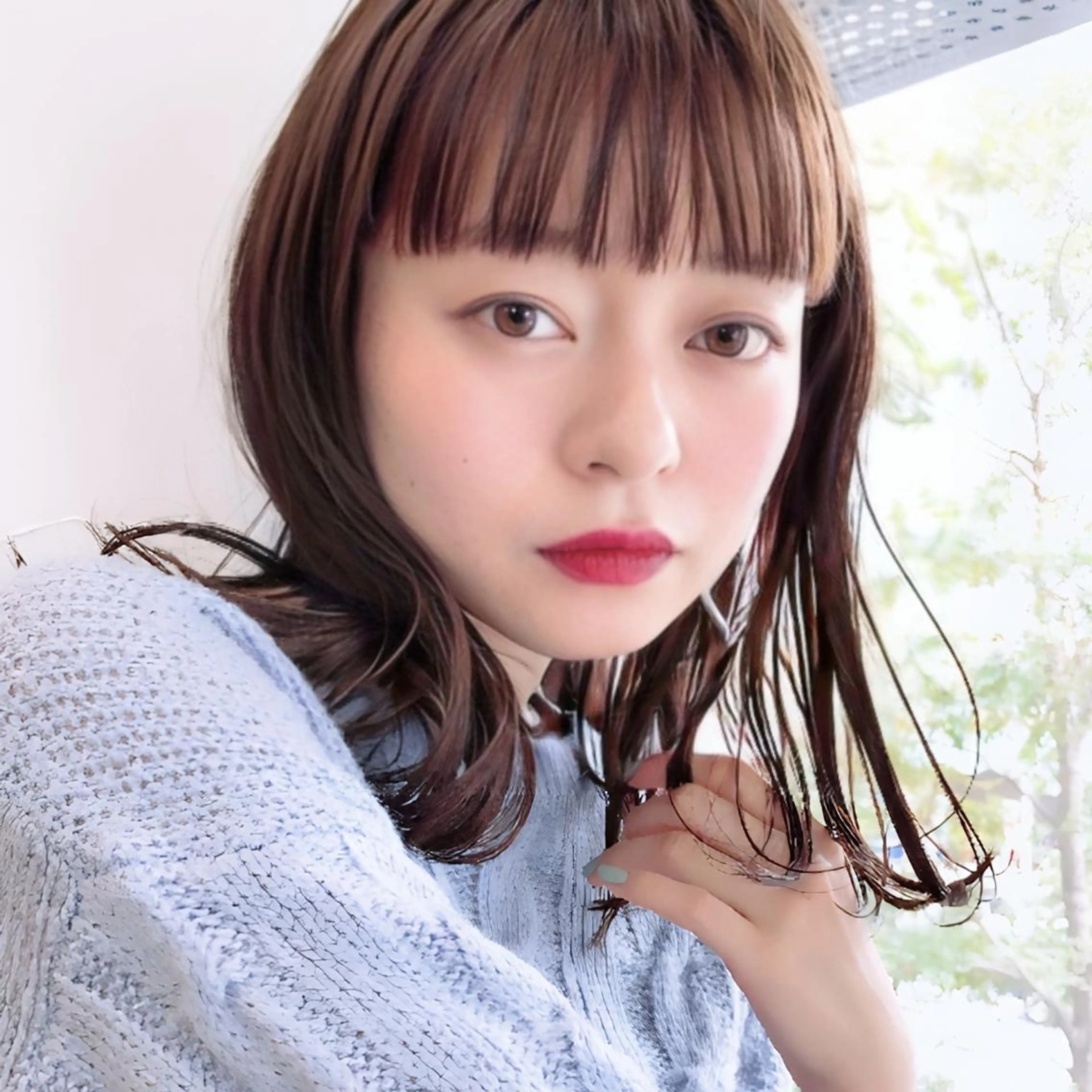 ロング パーマ ショートボブ ボブ くびれヘア ハイライト 髪質改善 カット ヘアカラー トリートメント 大人可愛いショート 原田美千留のヘアスタイル