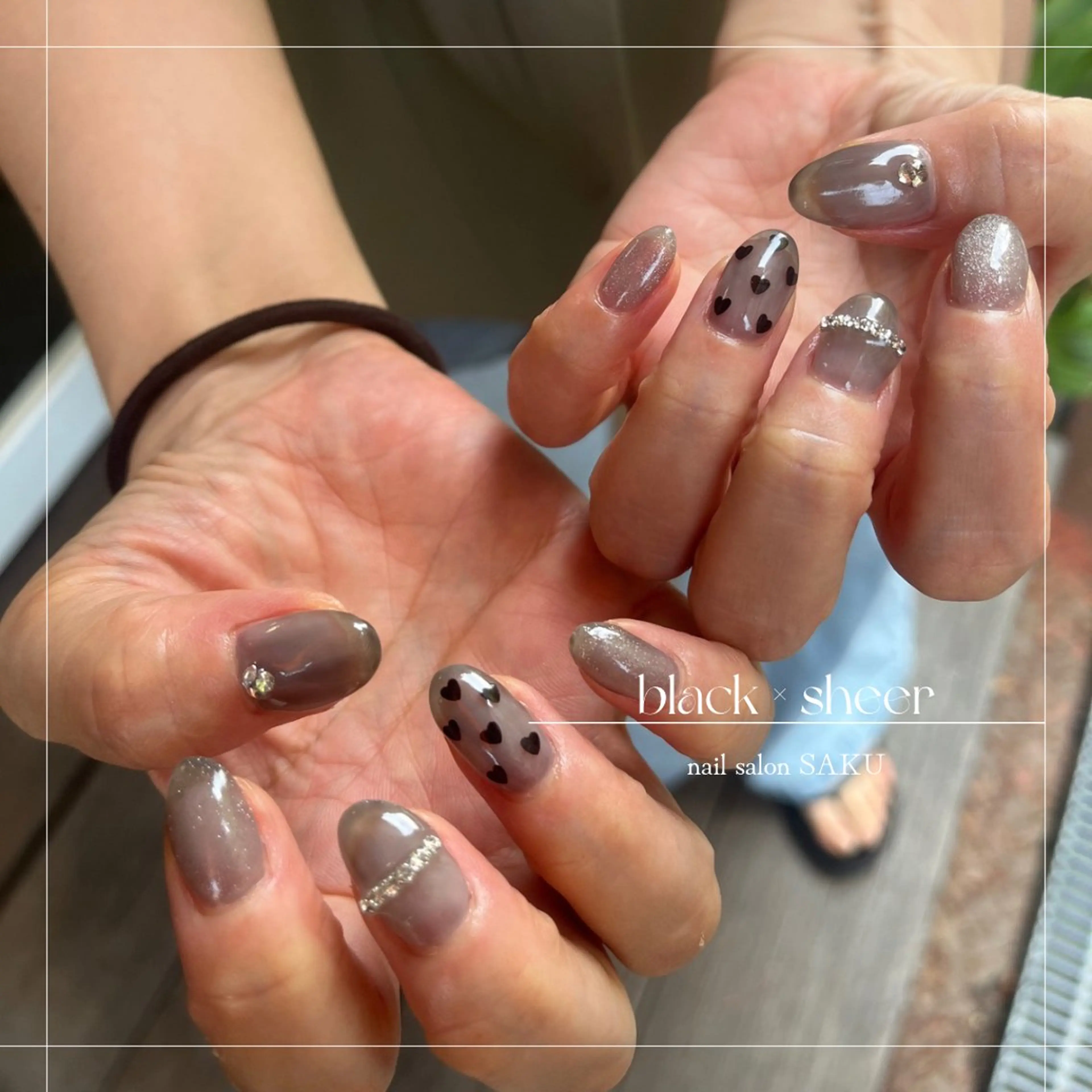 ネイル ニュアンスネイル シンプルネイル ハンドネイル SAKU nail 作島茜のネイルデザイン