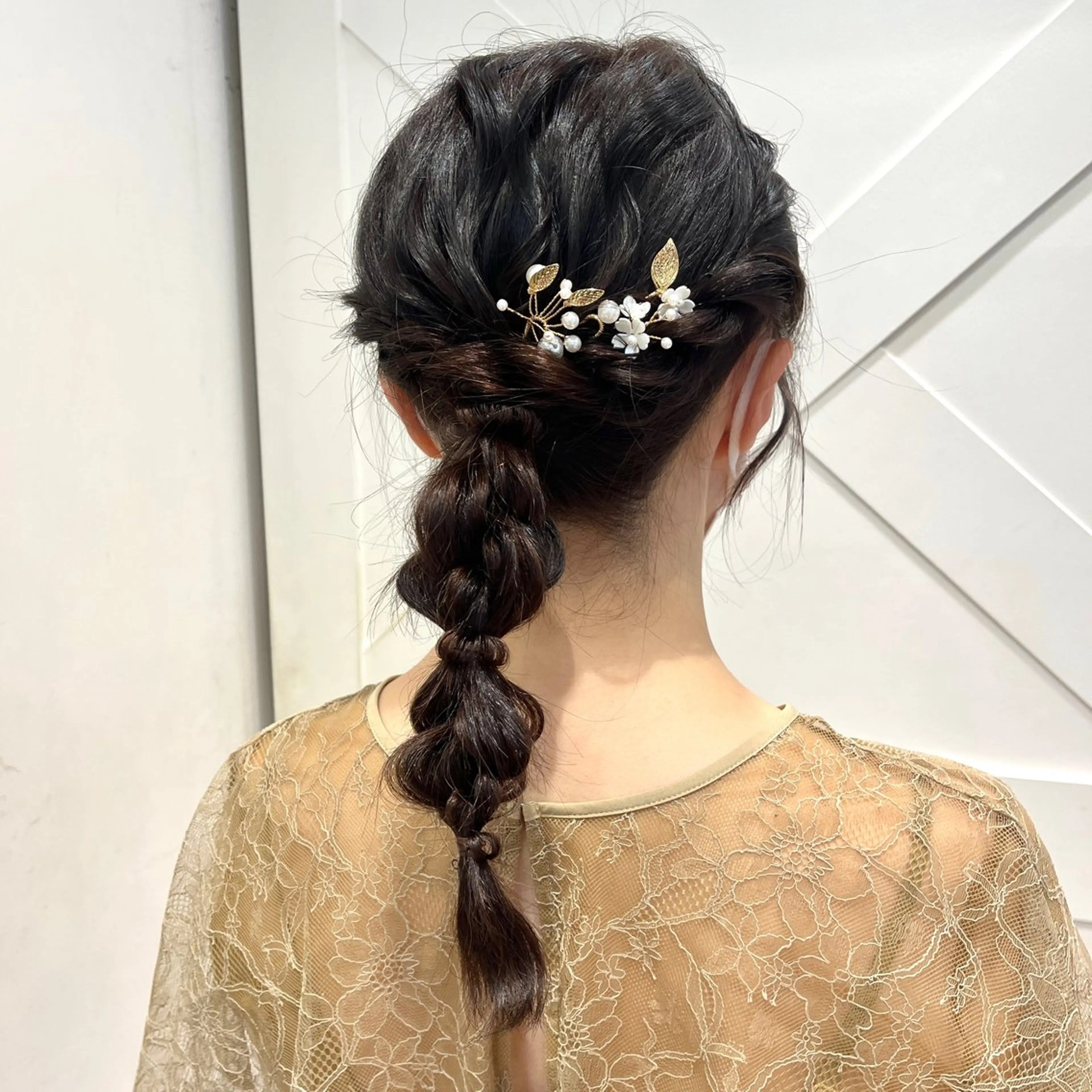 ヘアアレンジ ヘアセット 韓国レイヤー 暖色カラー/さくらのヘアスタイル