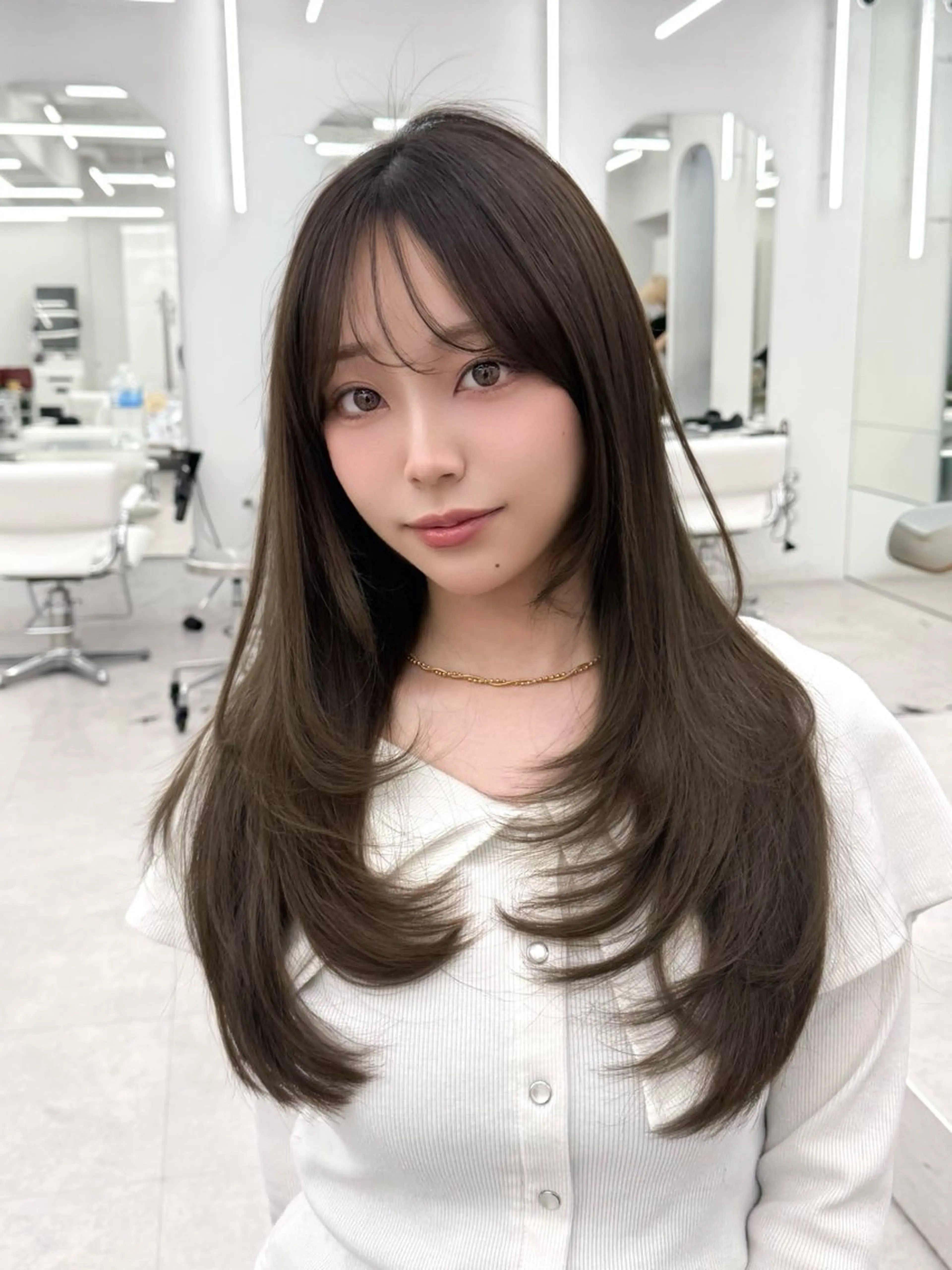 ロング カラー カット ヘアカラー トリートメント 韓国ヘア🇰🇷× 髪質改善🫧テルのヘアスタイル
