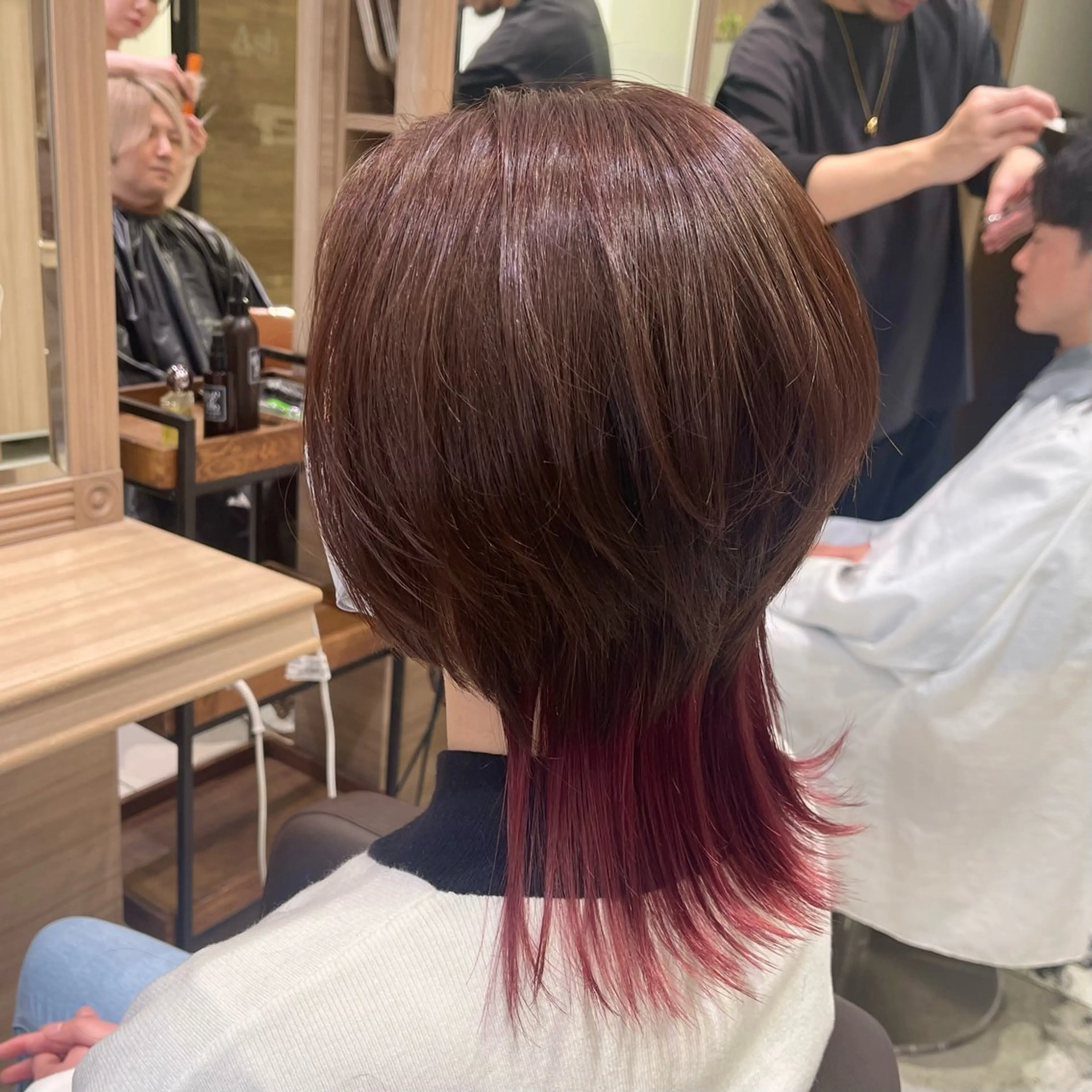 ミディアム カラー ヘアカラー トリートメント 艶カラー みゆう🎀のヘアスタイル