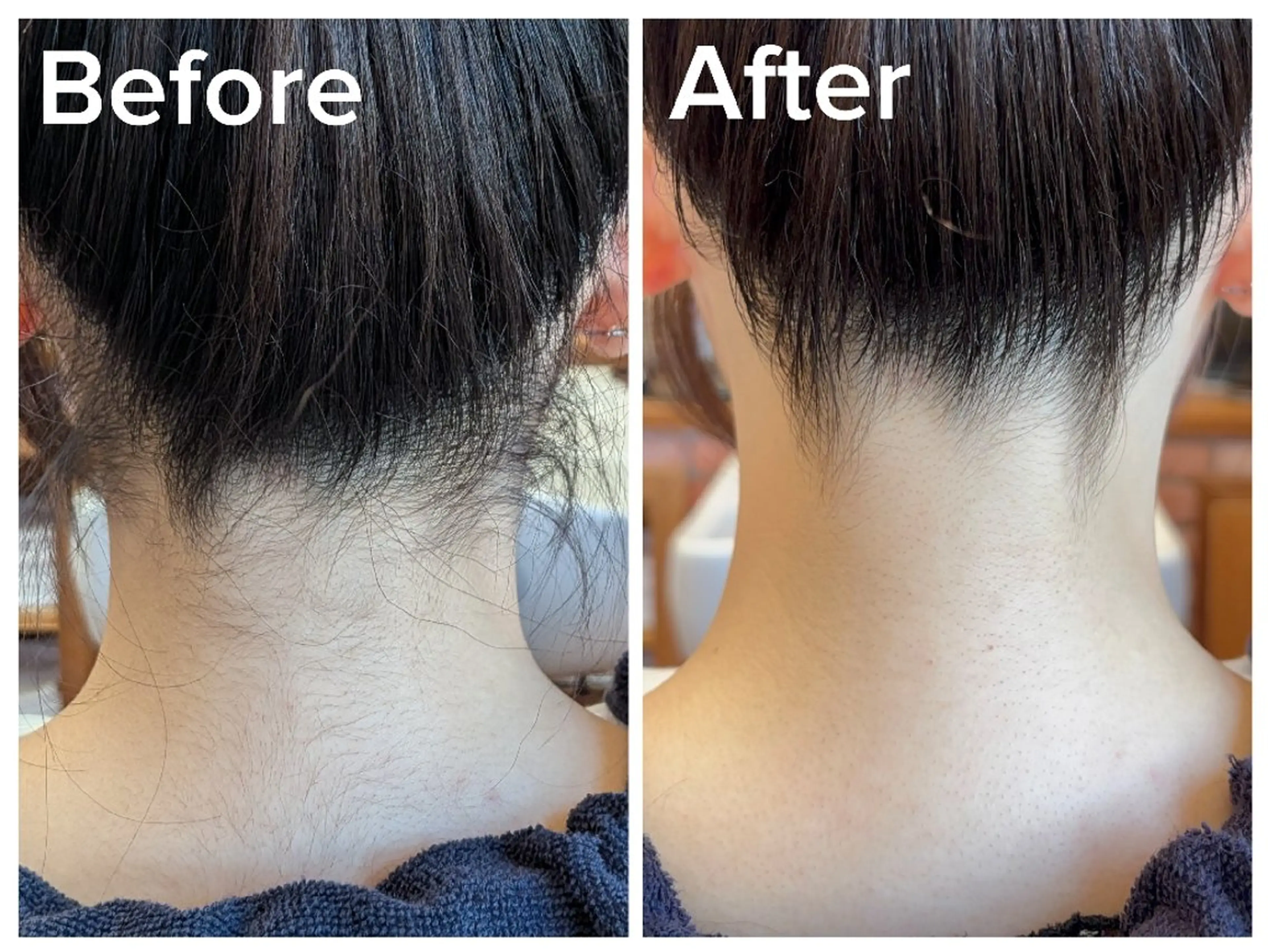 レディースシェービング、襟剃り付きの写真