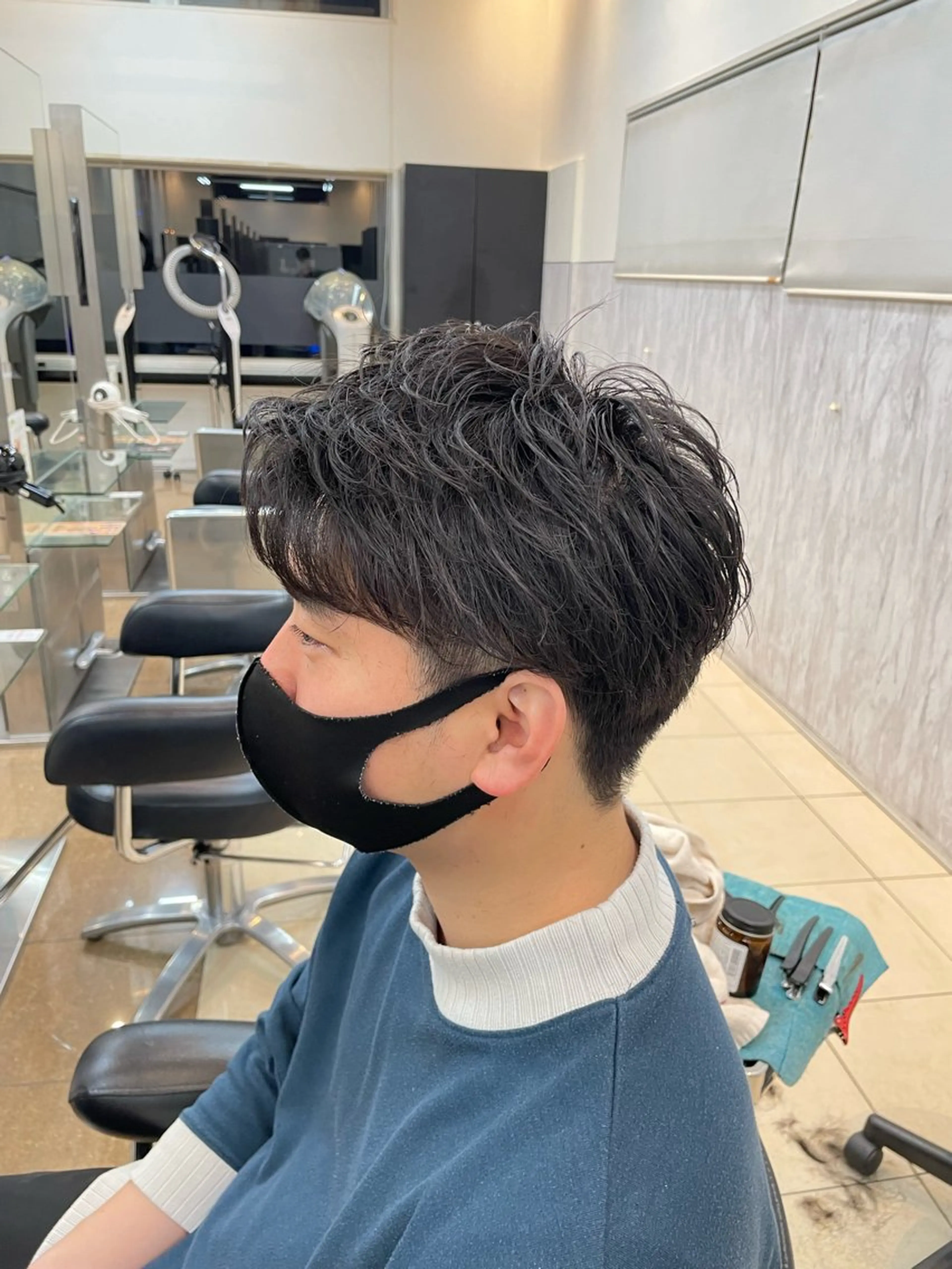 ショート メンズ メンズパーマ 【ヘアディレクター】 りくのヘアスタイル