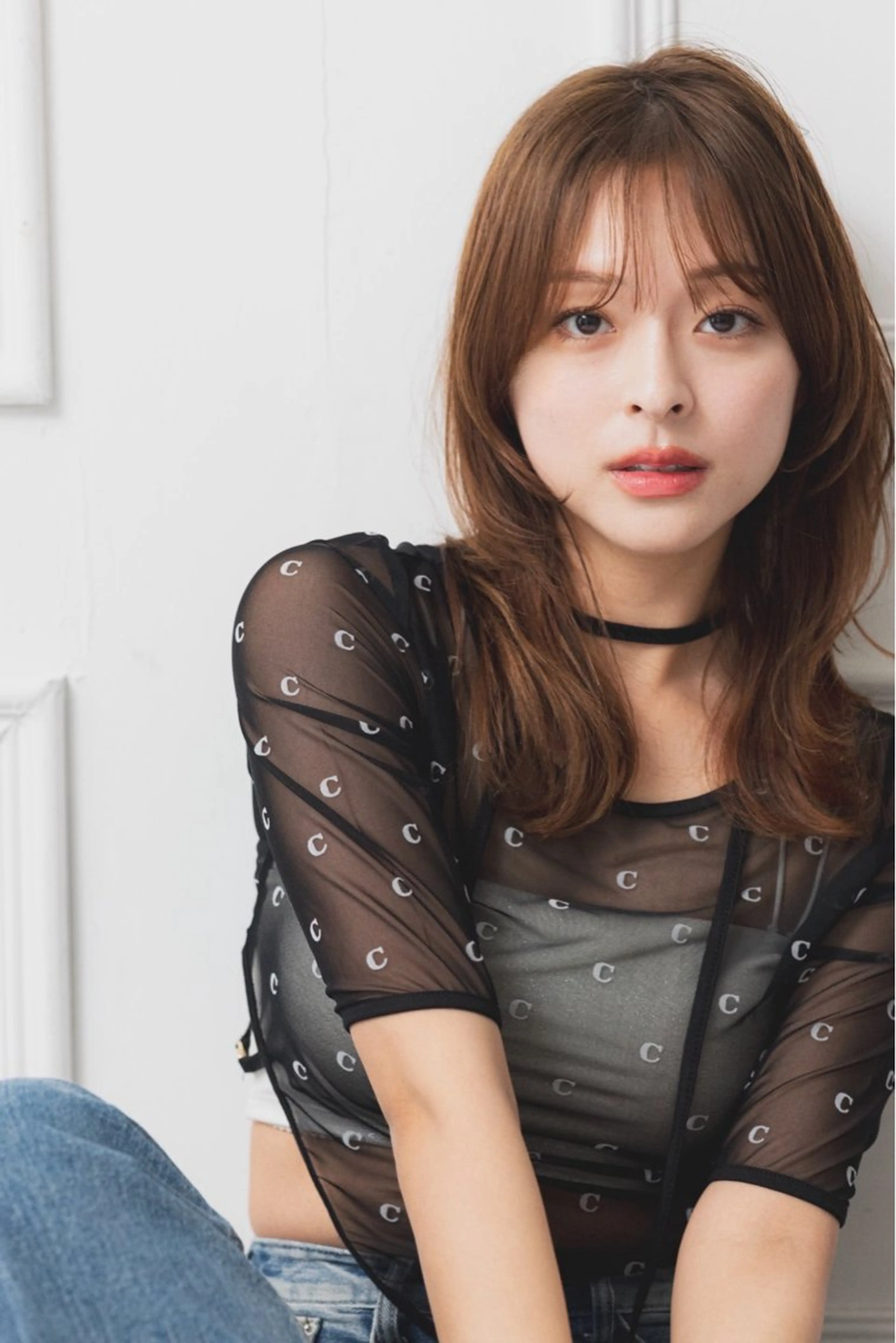セミロング レイヤーカット 鎌倉 彩のヘアスタイル