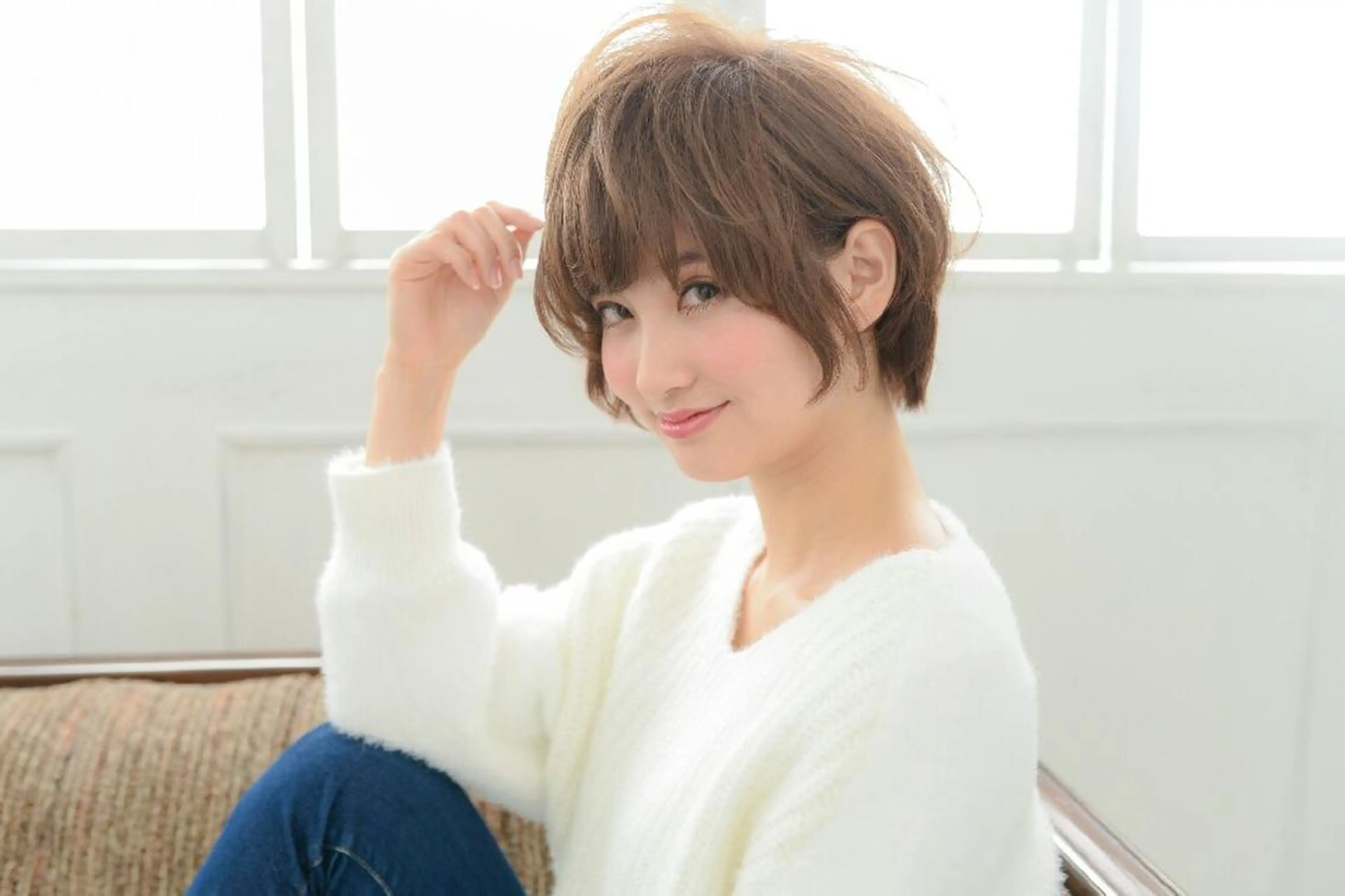 ショート カラー ミディアム belta 姫路山吹 カラーモデル募集のヘアスタイル