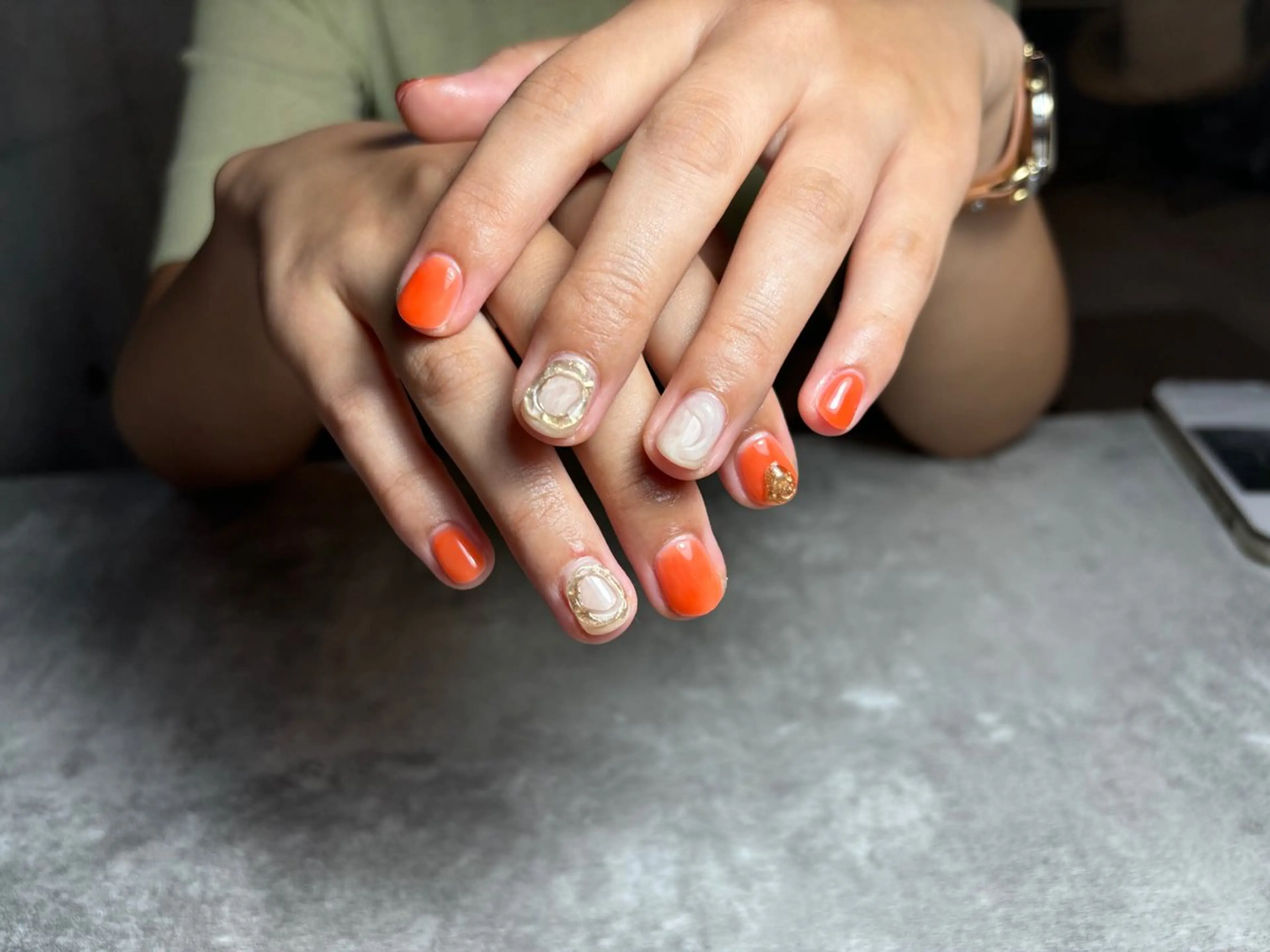 ネイル オレンジ NAIL'S MODAのネイルデザイン