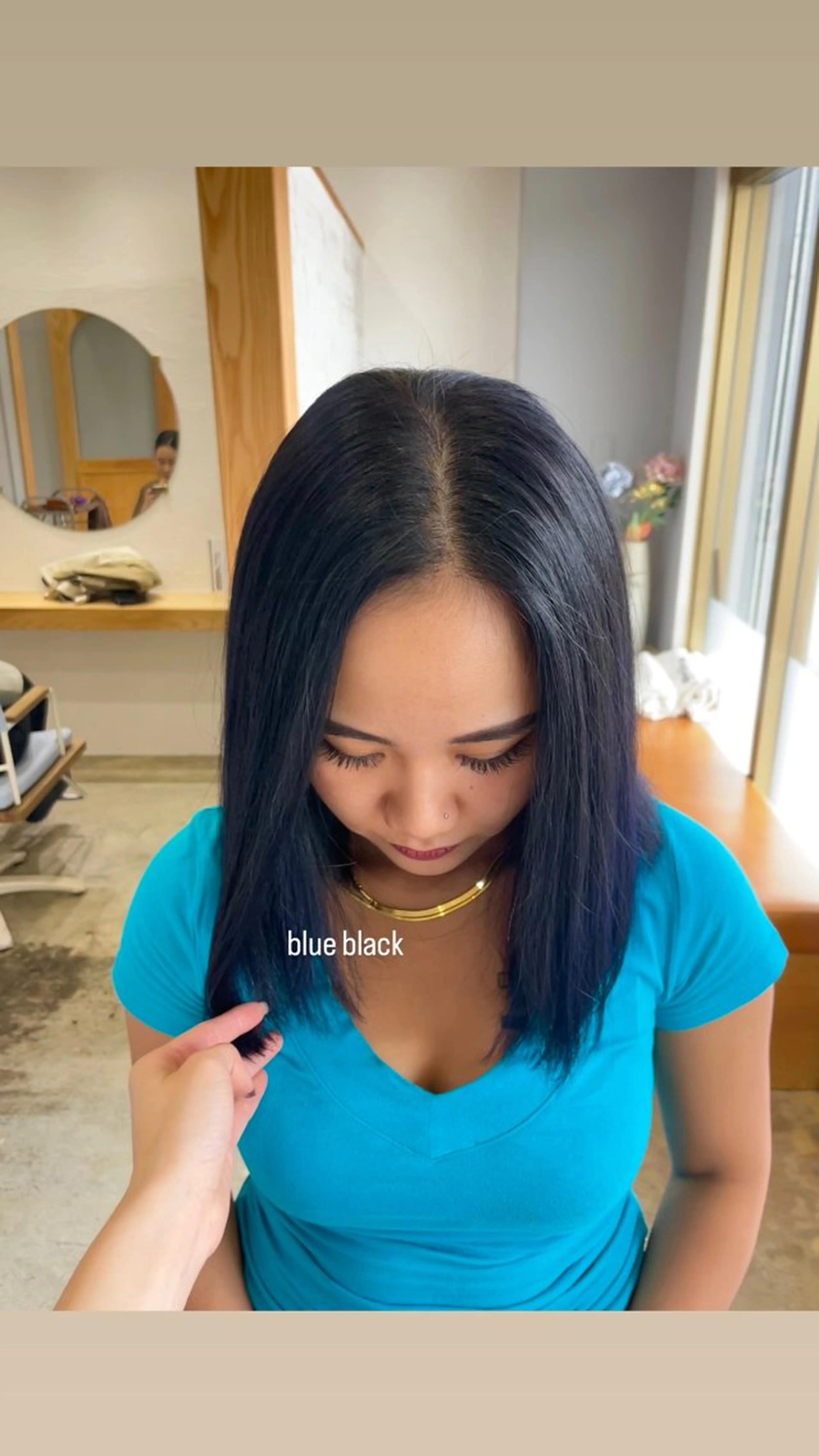 ミディアム ヘアカラー miloc himekaのヘアスタイル