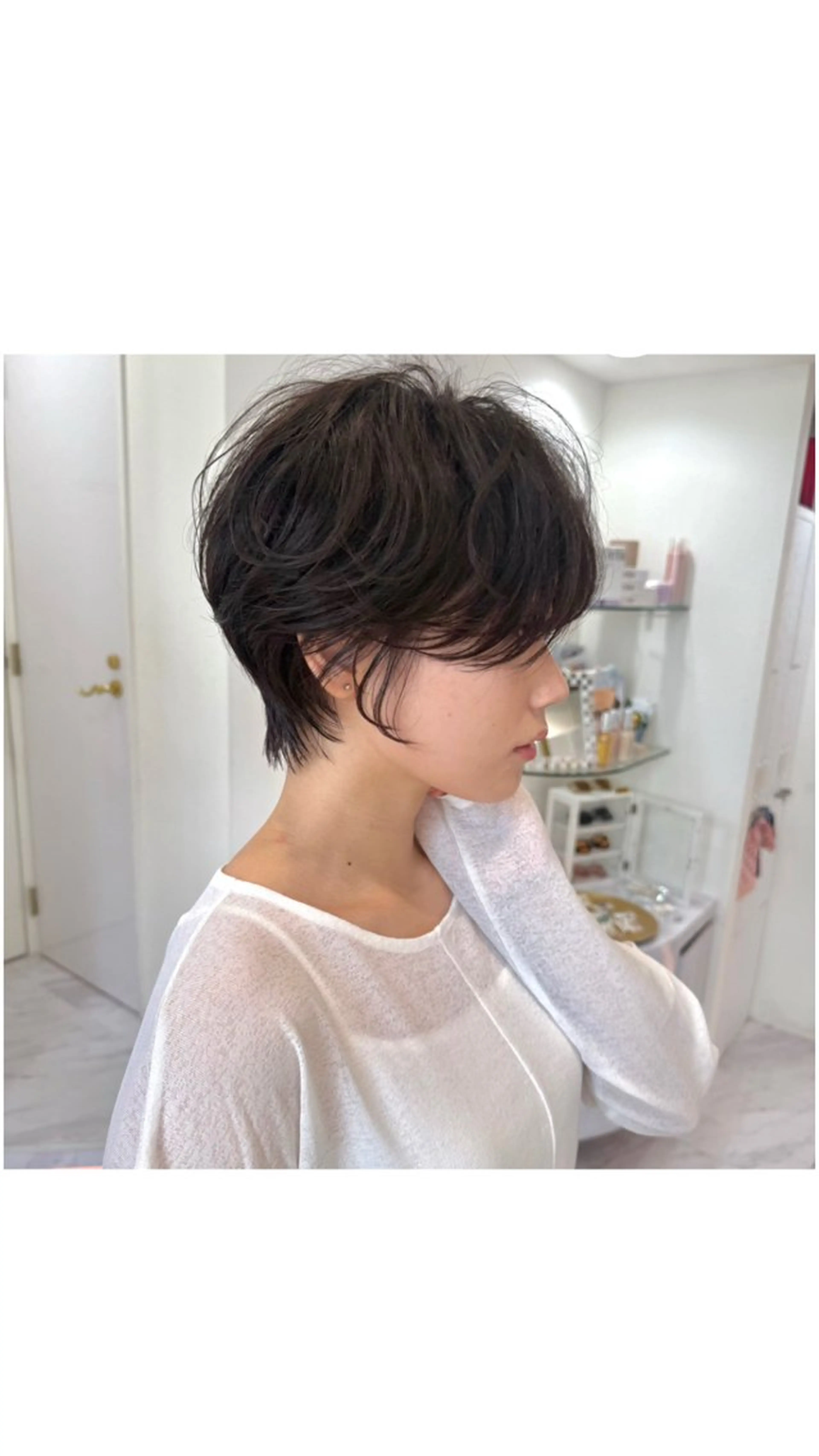 ショート ハンサムショート 丸みショート くびれヘア 似合わせカット ショートヘア カット 🌟TOSHI/透明 感カラー/ショートのヘアスタイル