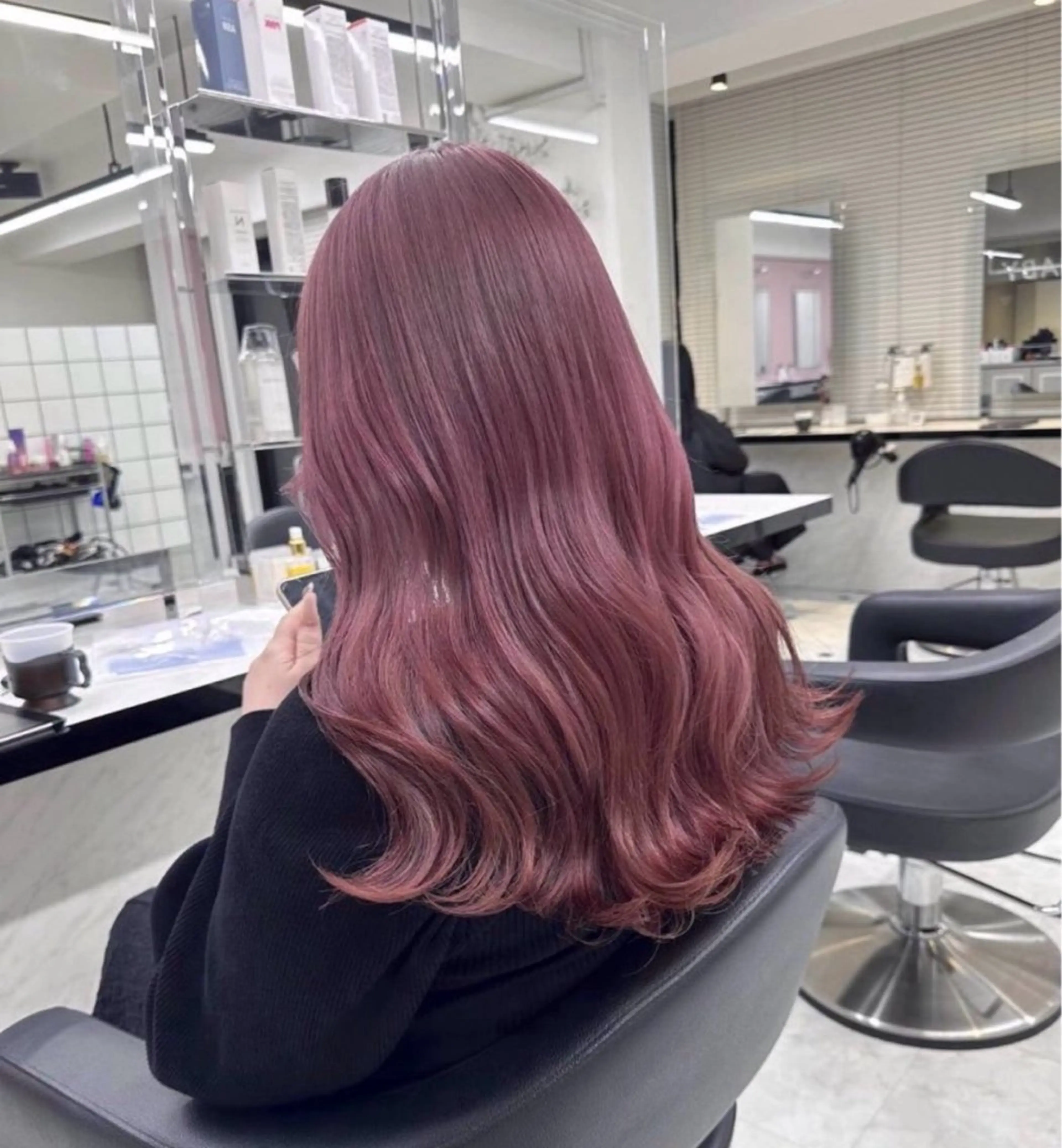 ロング ヘアカラー トリートメント 🎀愛されピンク ラベンダー💜ゆいのヘアスタイル