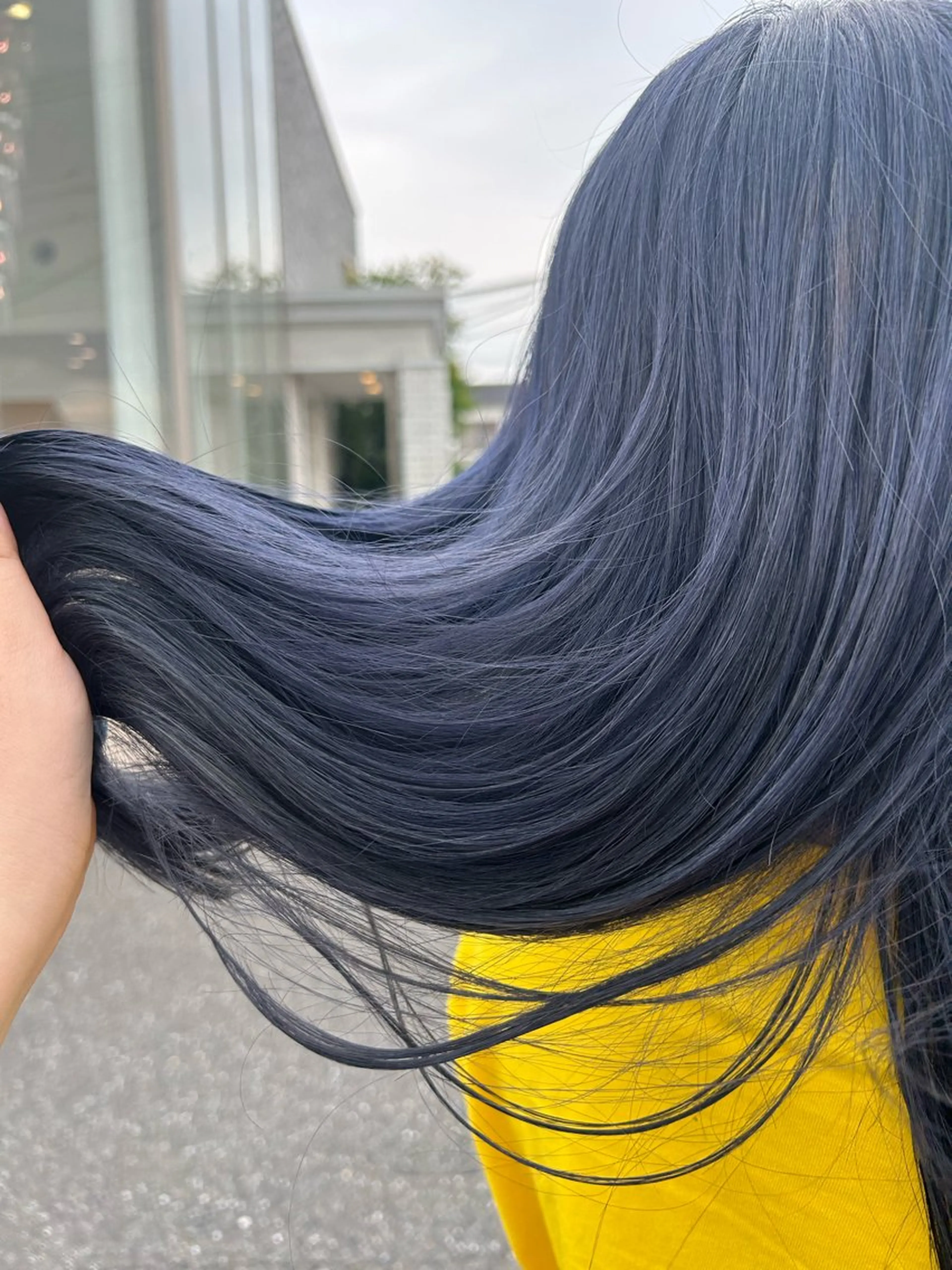 セミロング カラー オレンジ シルバー Risae/ボブ /ショートカットのヘアスタイル