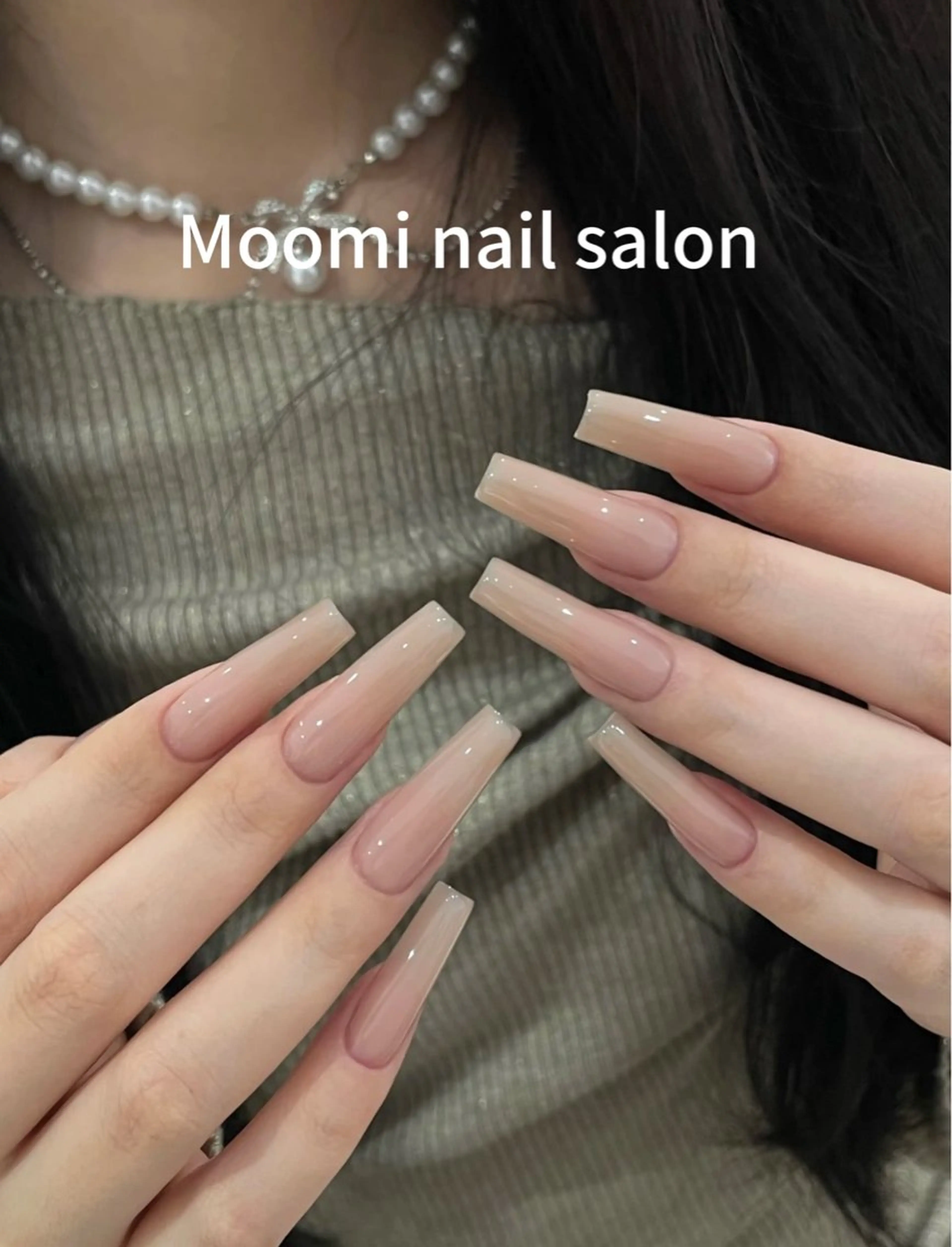 ロング ハンドネイル 長さだし専門店 Moominのネイルデザイン