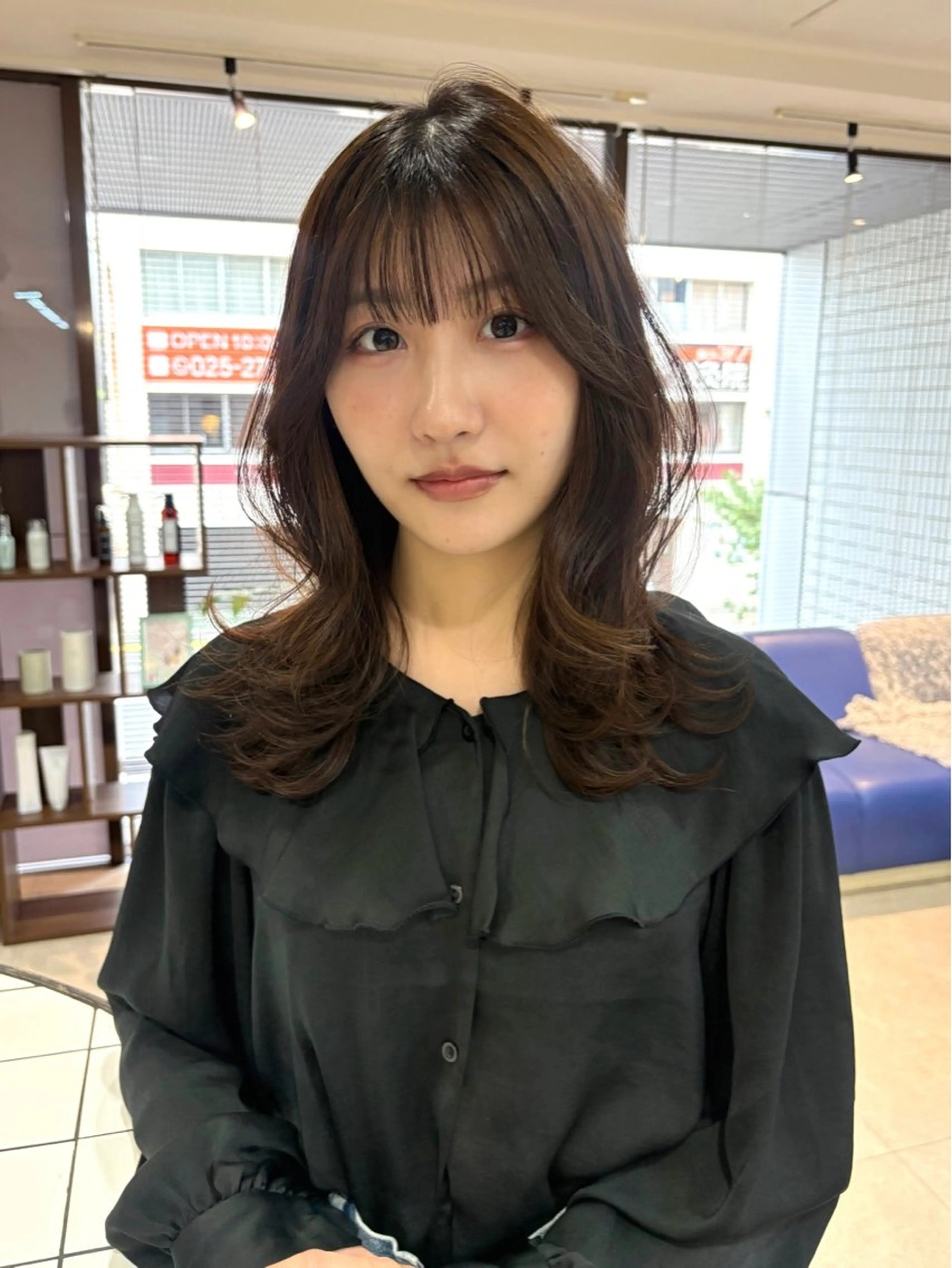 セミロング レイヤーカット カット ヘアカラー トリートメント SHICUNE /ミホのヘアスタイル