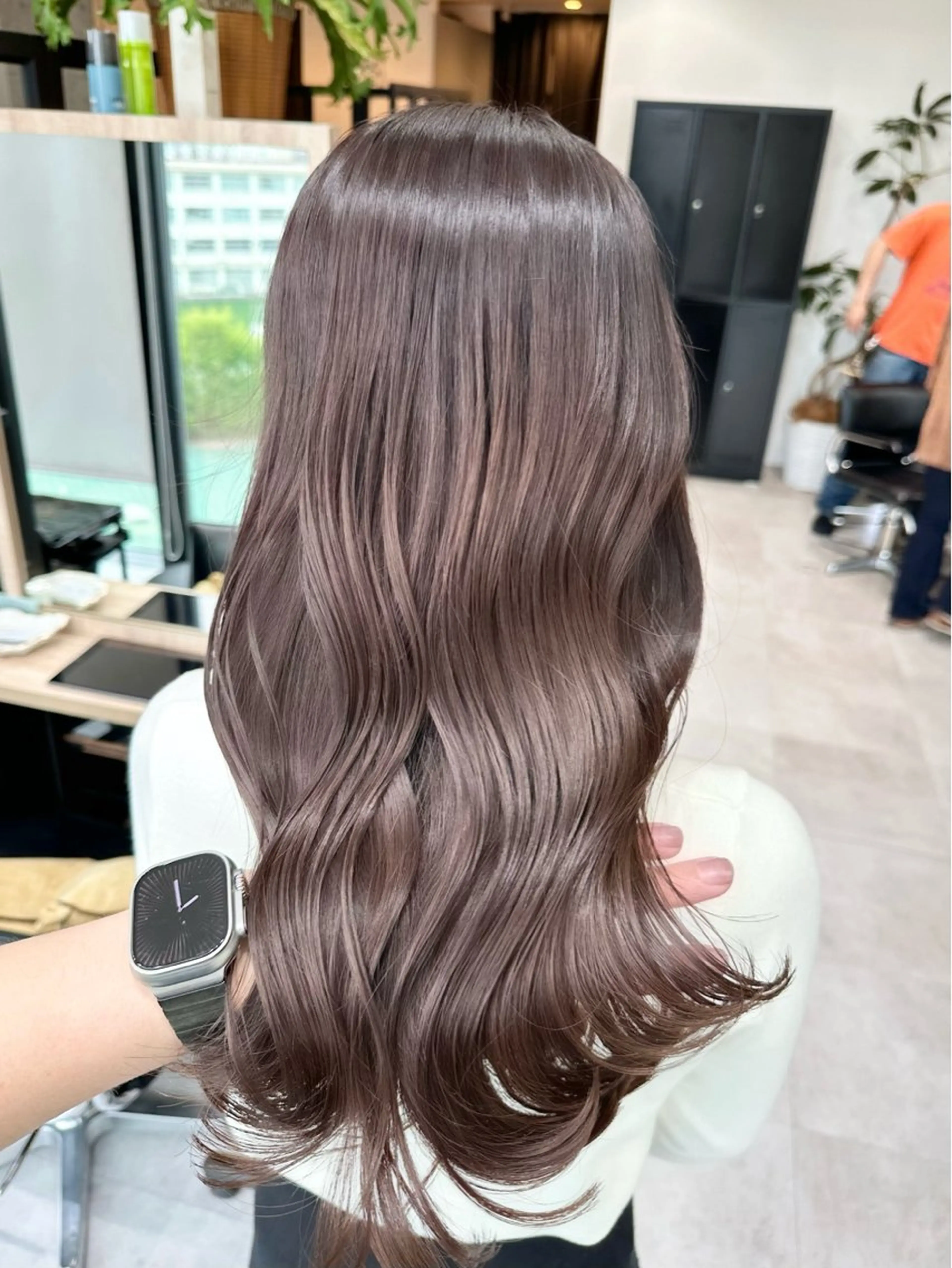 セミロング カット ヘアカラー トリートメント ✨透明感カラー/縮毛 恵比寿HAYATO✨のヘアスタイル