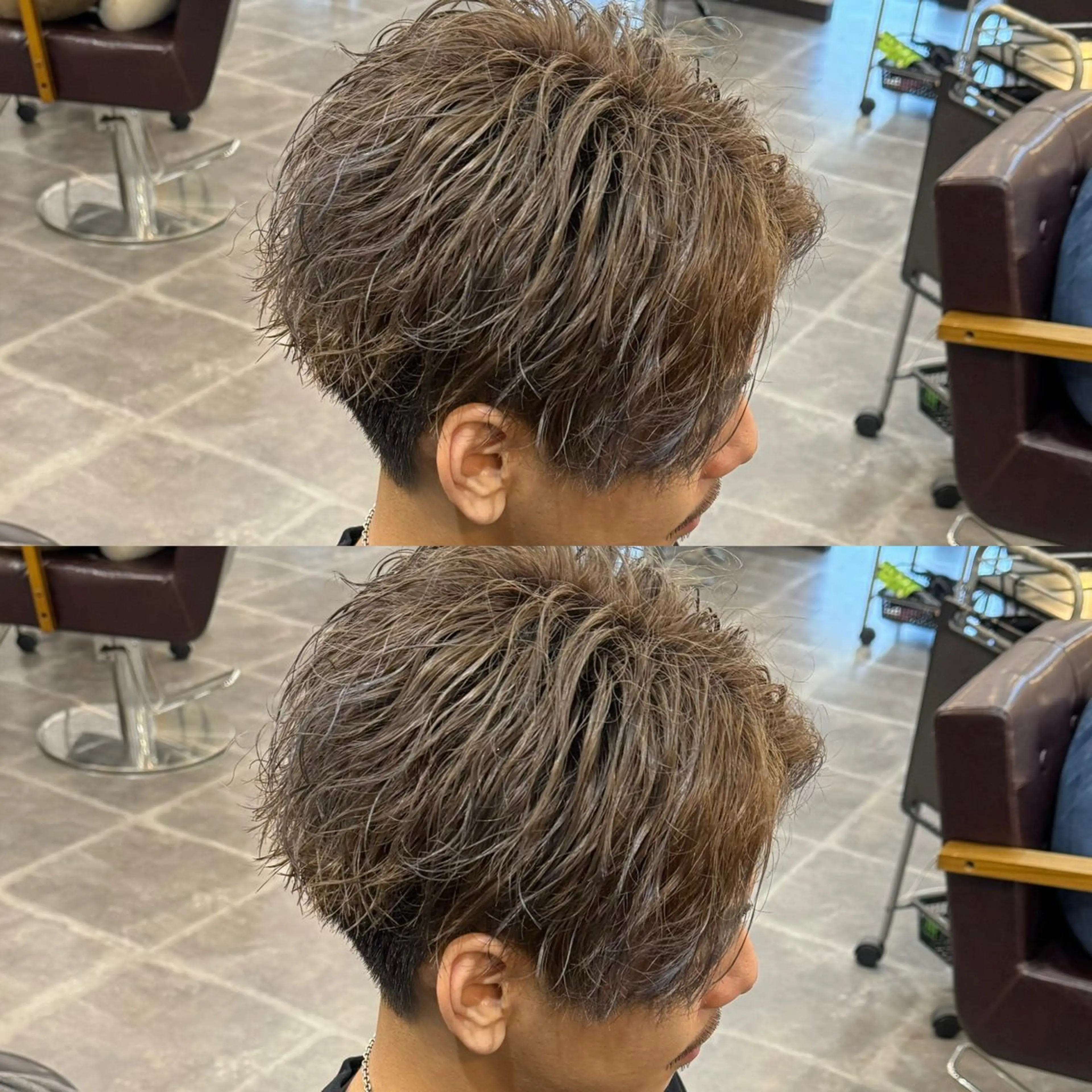 ミディアム カラー メンズ 高橋 宏輔のヘアスタイル