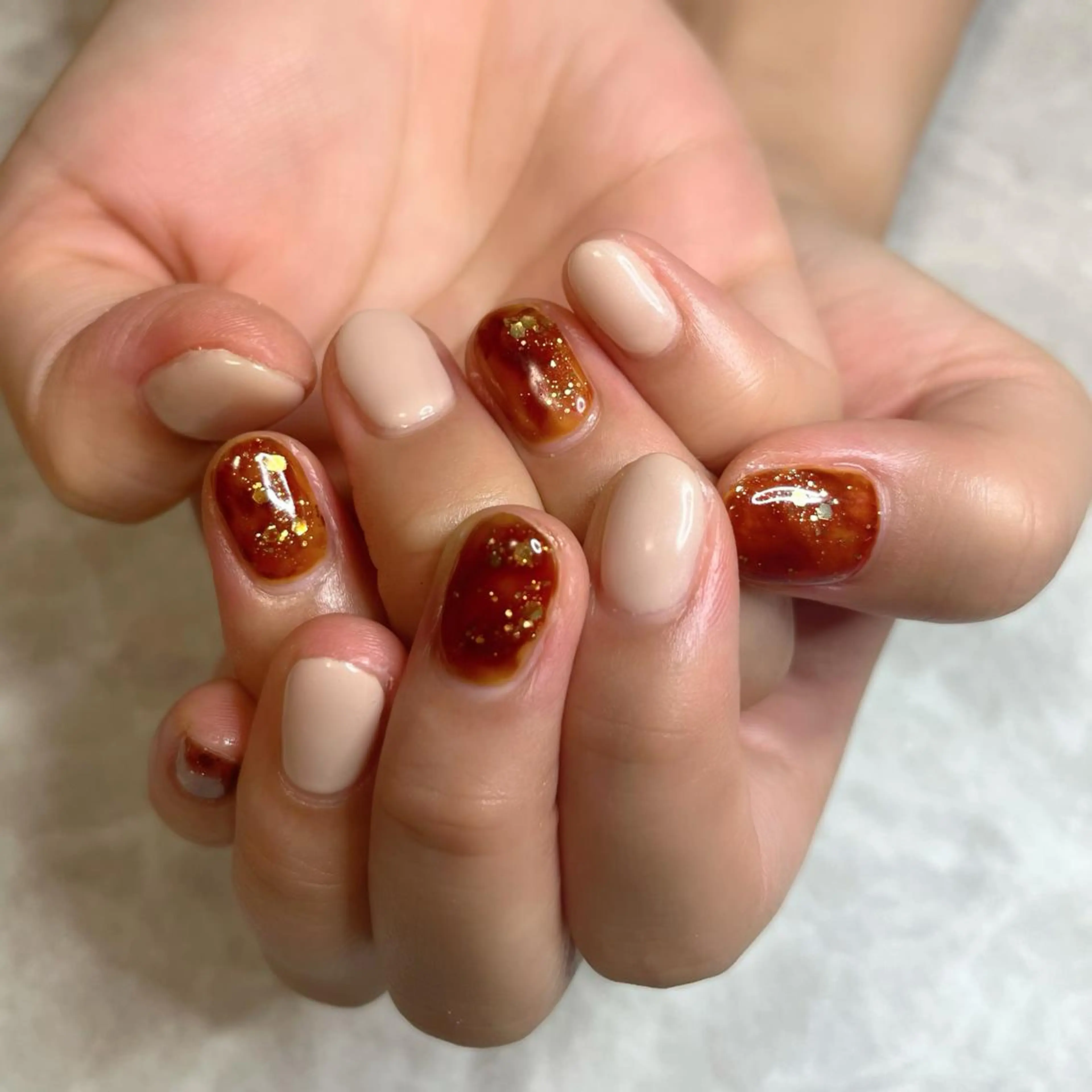 ネイル べっ甲ネイル 自爪育成/深爪矯正 mikiのネイルデザイン