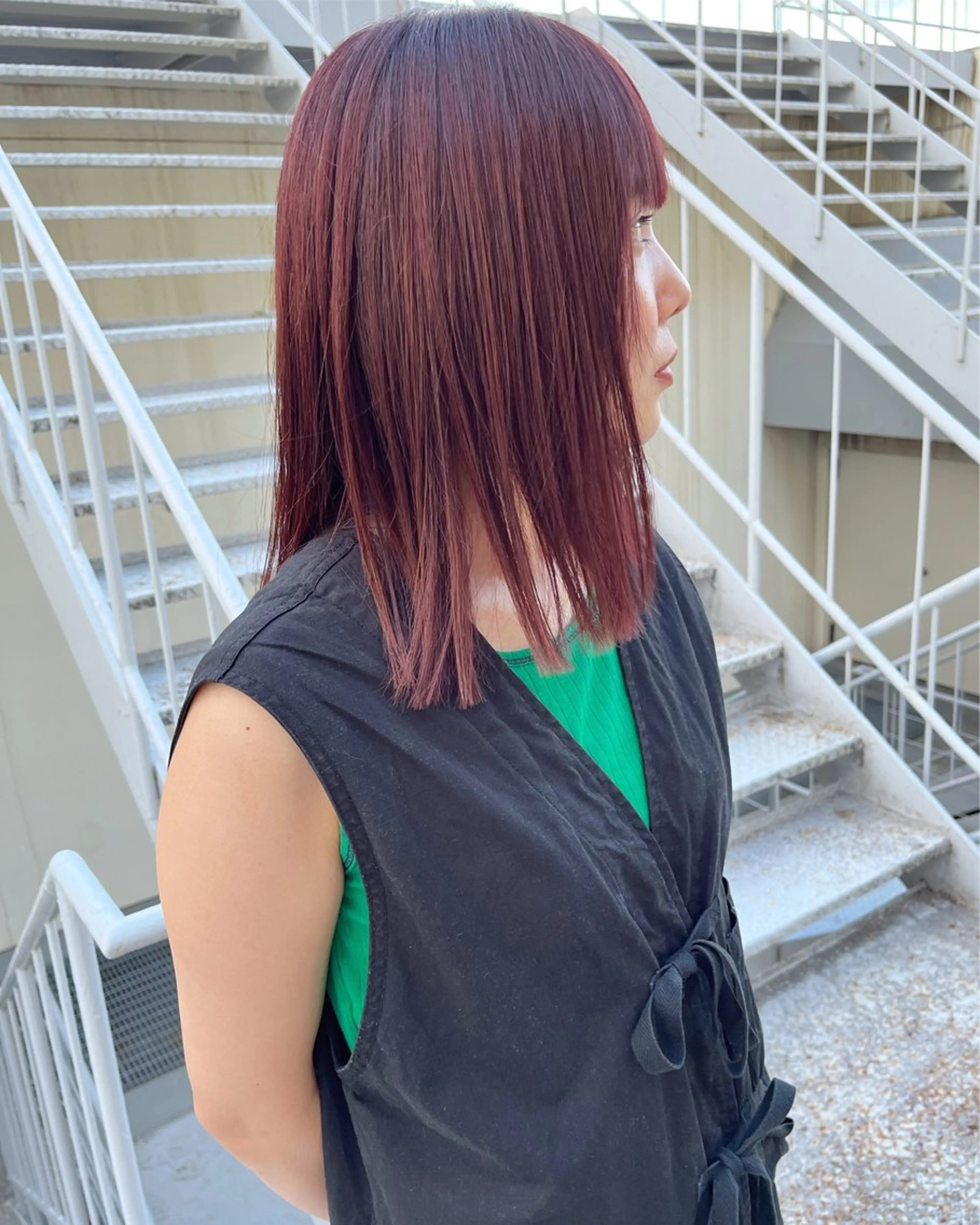 ミディアム カラー ﾊｲﾄｰﾝ/ｼｮｰﾄ 村上淳乃🐥のヘアスタイル