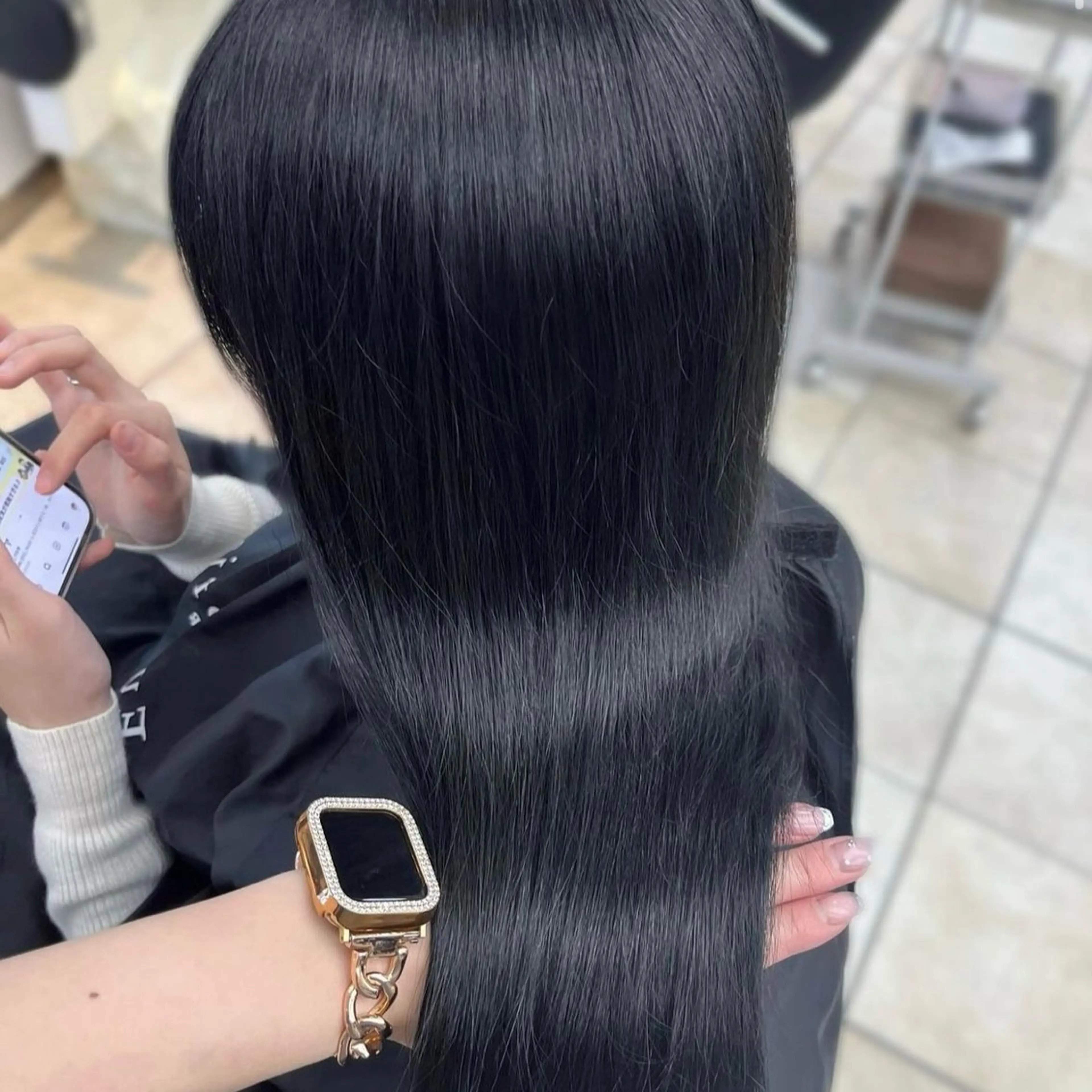 【🌈期間限定✨️】髪質改善ナチュラルストレート＋韓国風カット＋2stepトリートメント💆🏻‍♀️の写真