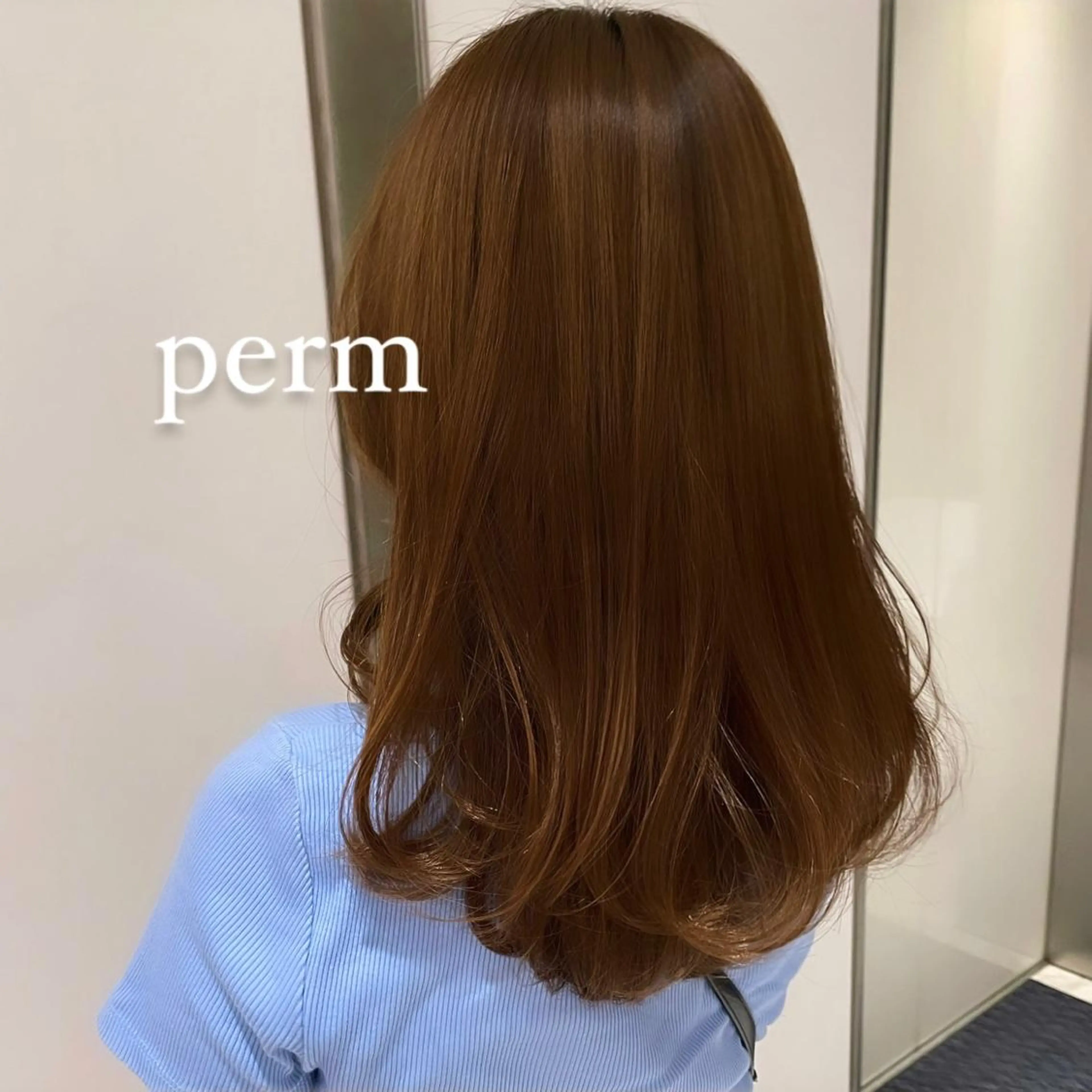 セミロング パーマ カット ヘアカラー ボブパーマ 🌷ヨシカワハナコのヘアスタイル