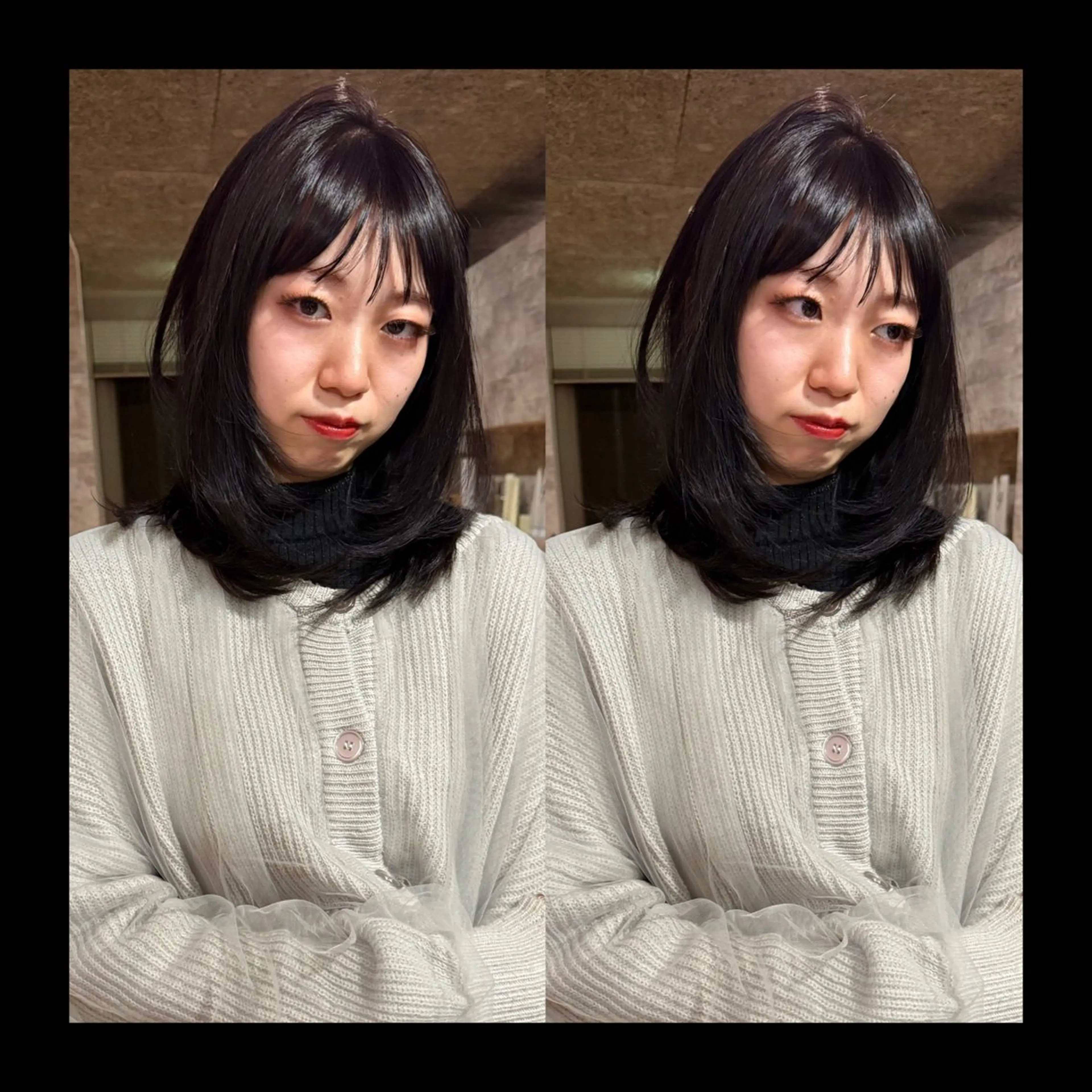 ミディアム カラー カット ヘアカラー トリートメント mai / linoah˚✧のヘアスタイル