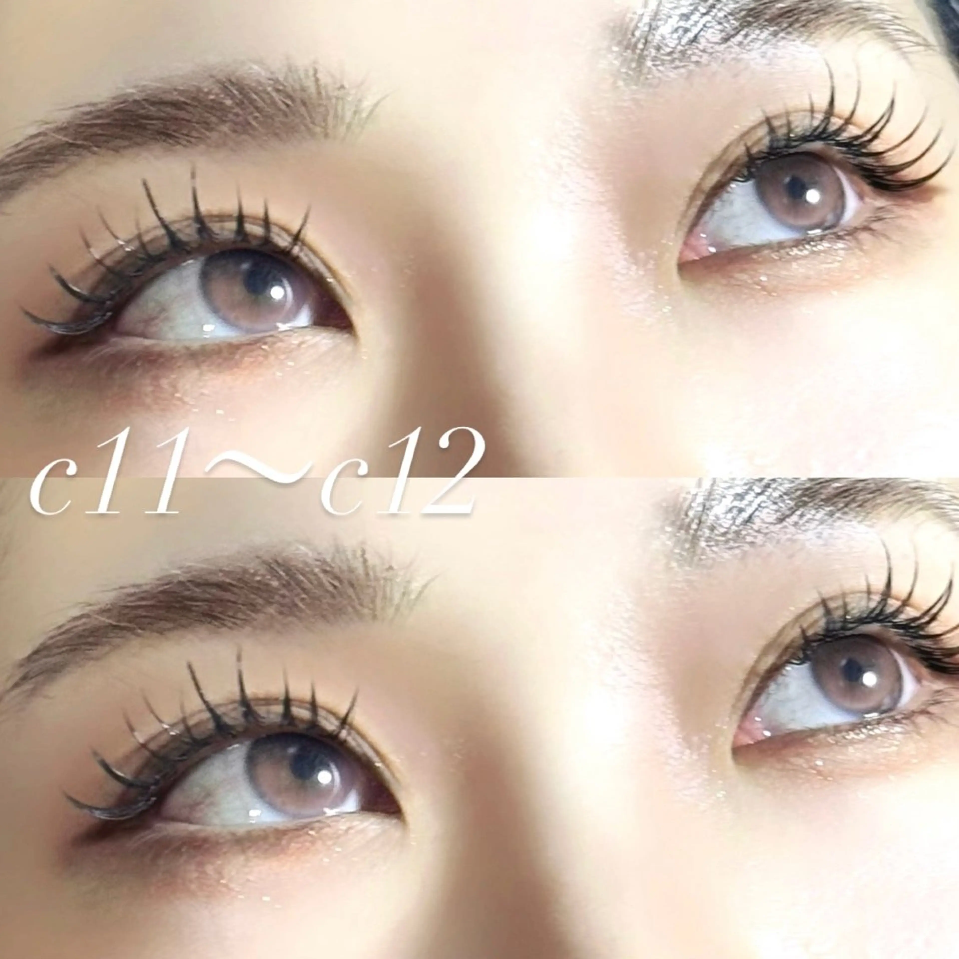 マツエク・マツパ Cカール 目尻長め Kamie Yusaのマツエク・マツパデザイン