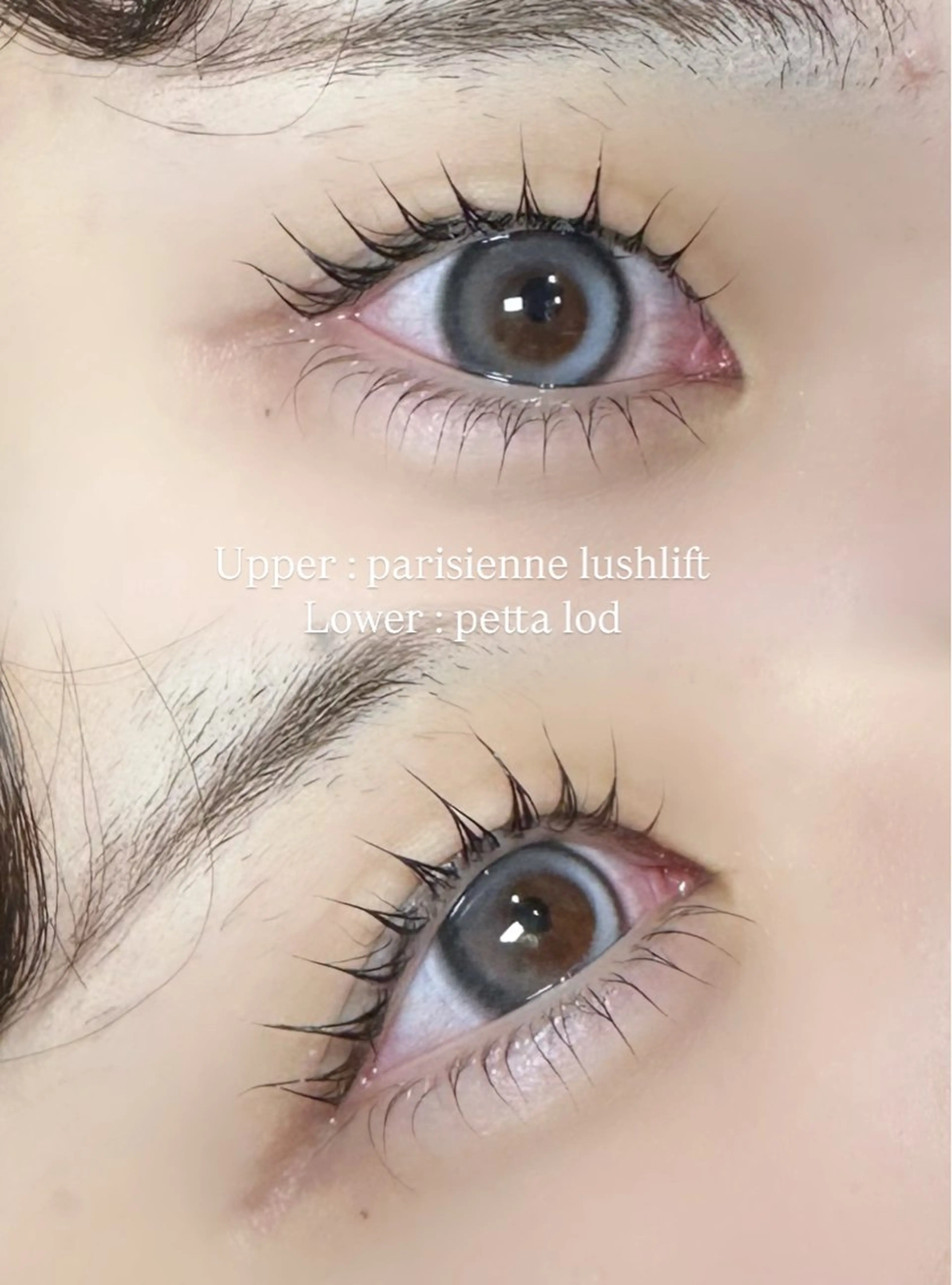 上下ケラチンラッシュリフトの写真