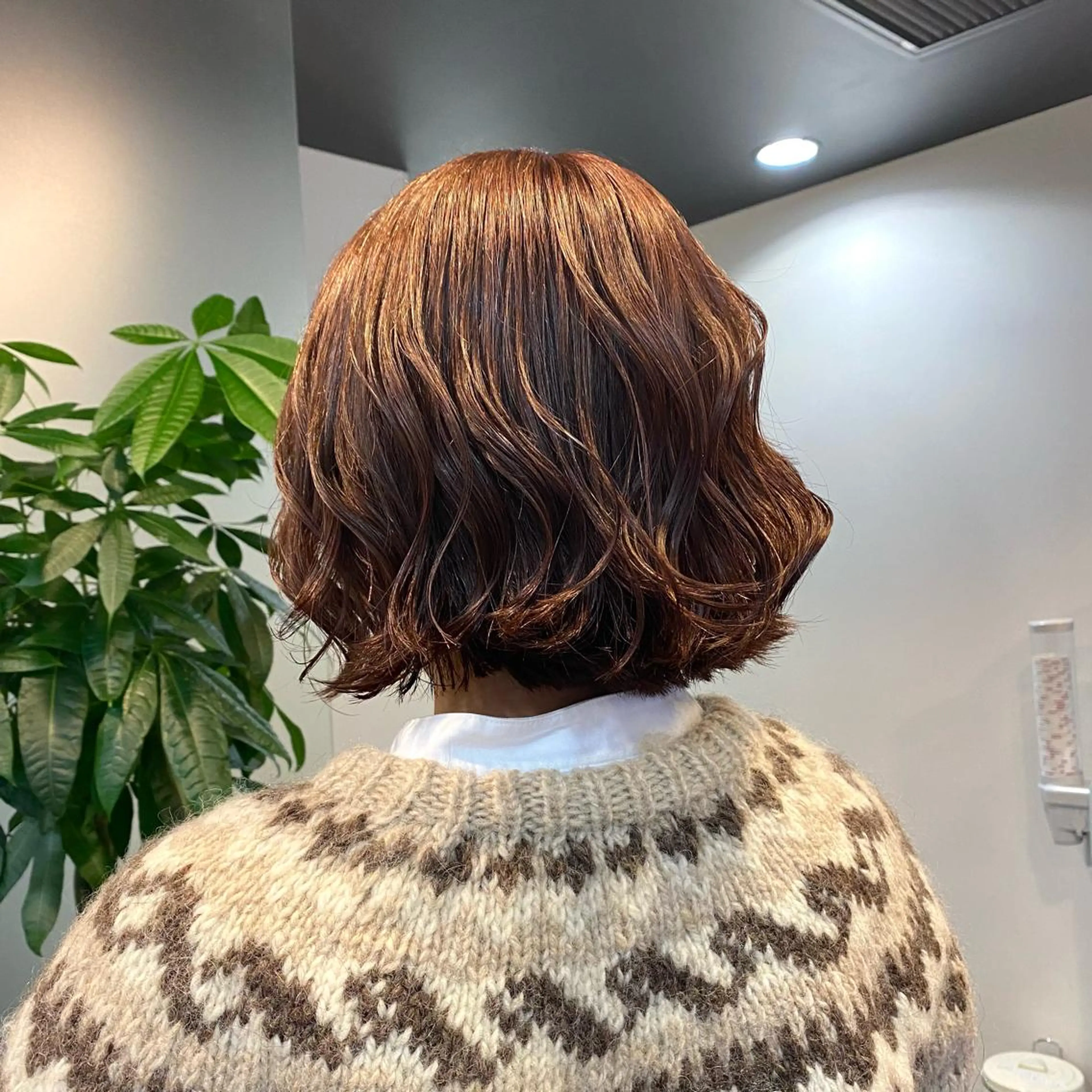 ショート カラー ブラウンカラー オレンジ オレンジブラウン ピンクカラー 暖色カラー /ヘアアレンジ/花鈴のヘアスタイル