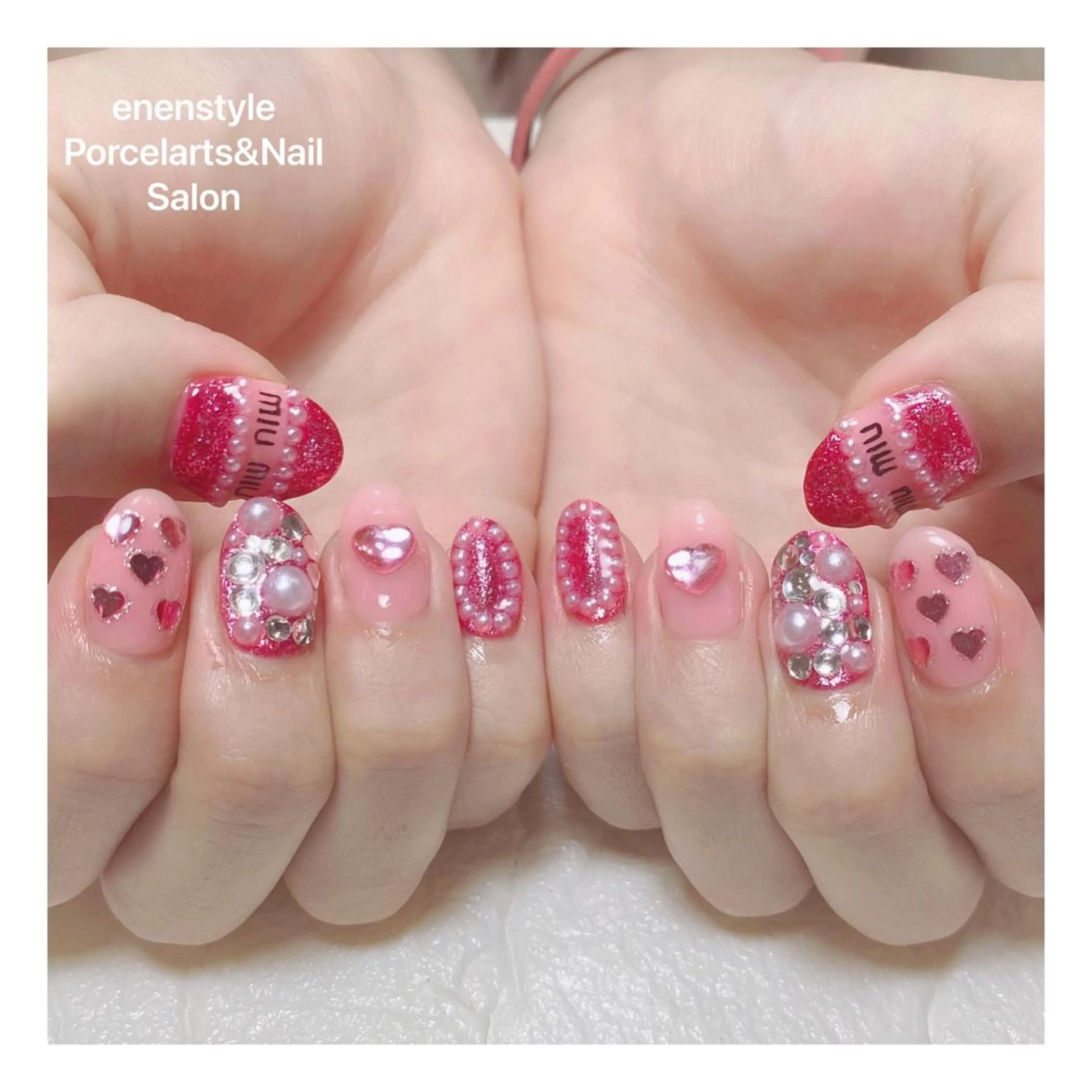 ミディアム ネイル ハンドネイル 👑enen style👑のネイルデザイン