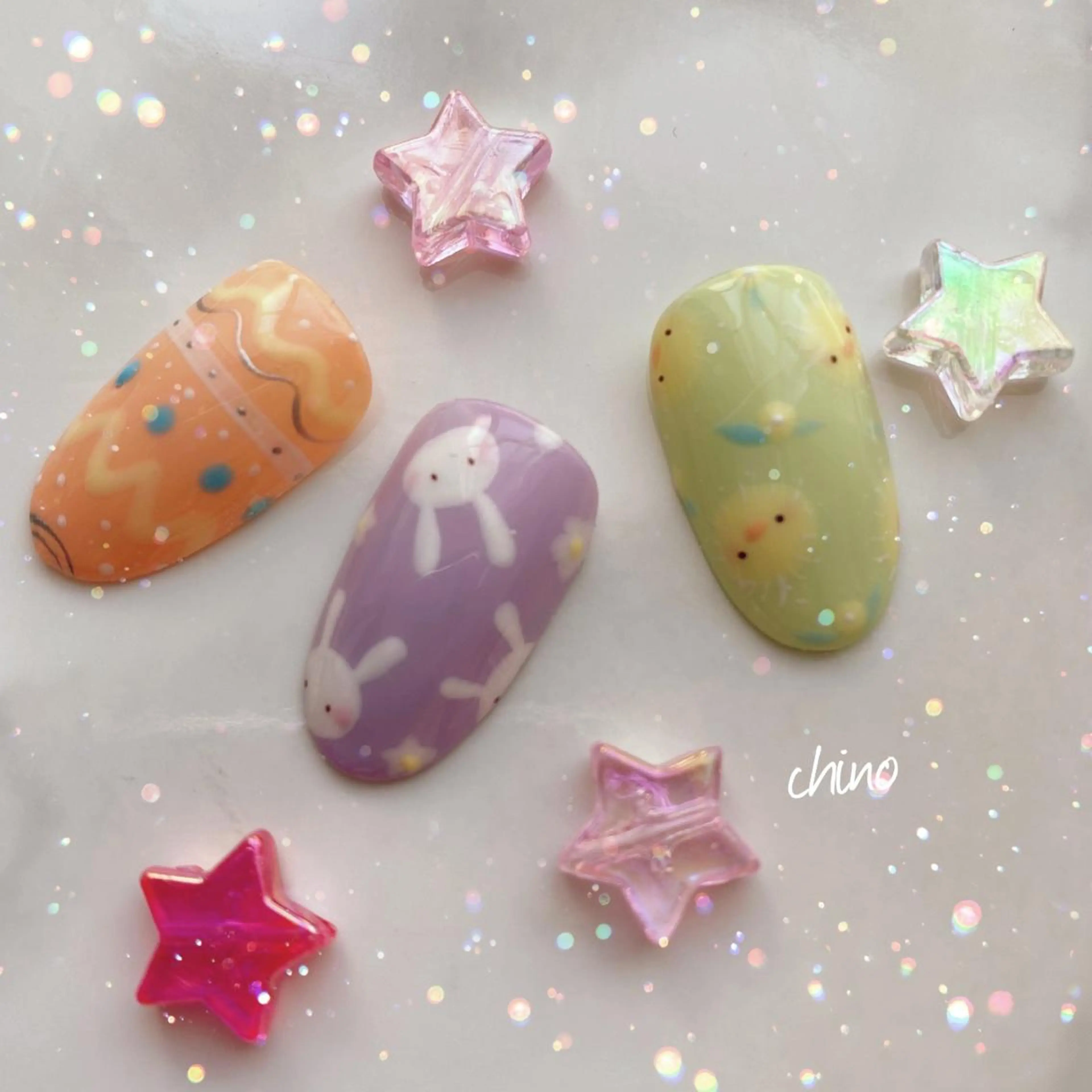 ネイル アートネイル イースター nail salon chinoのネイルデザイン