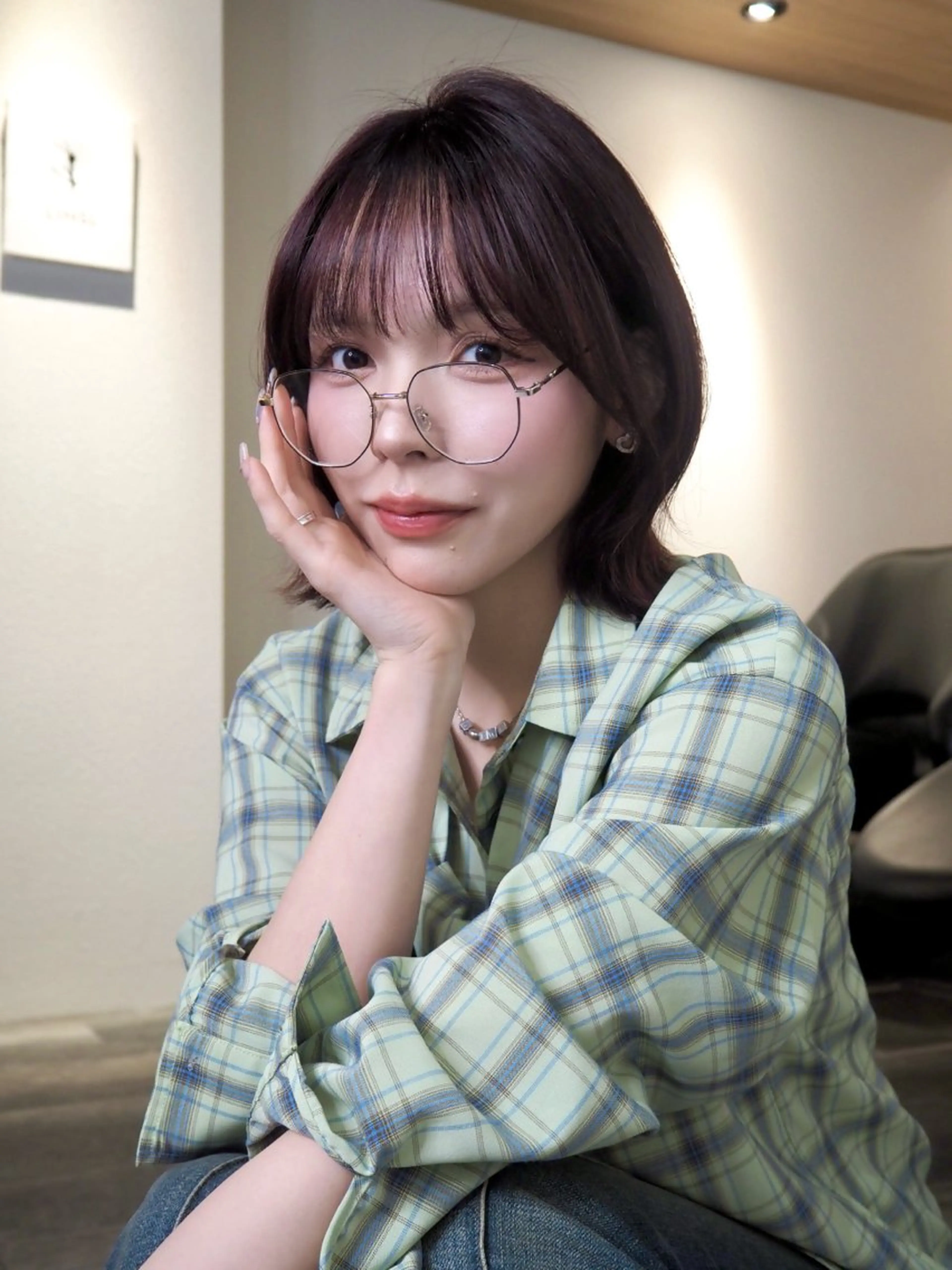 ミディアム 🩵レイヤー/ショー ト/🫧harukaのヘアスタイル