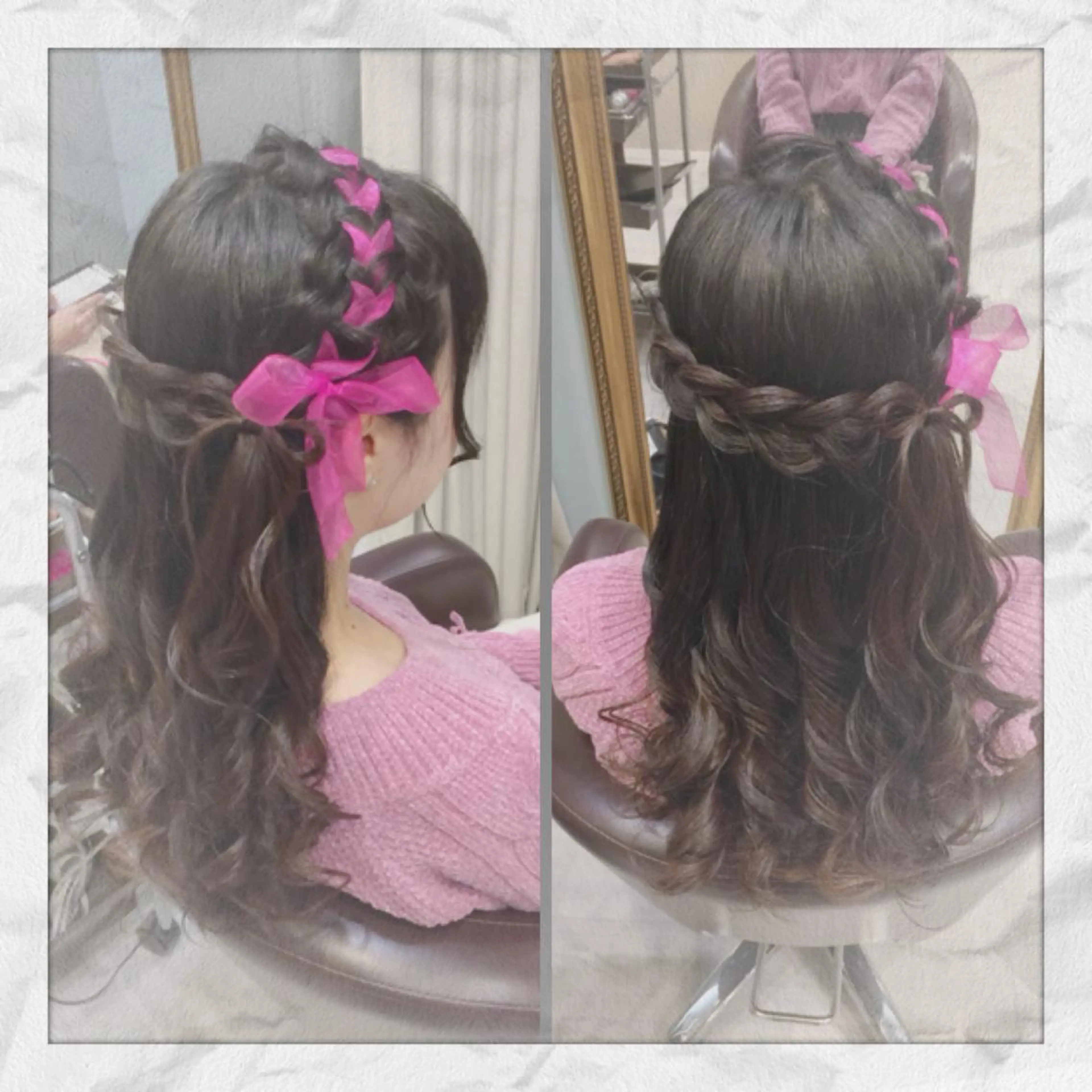 ロング ヘアアレンジ ハーフアップ ヘアセット ヘアセット/着付け 𓇼 まつもと𓇼のヘアスタイル