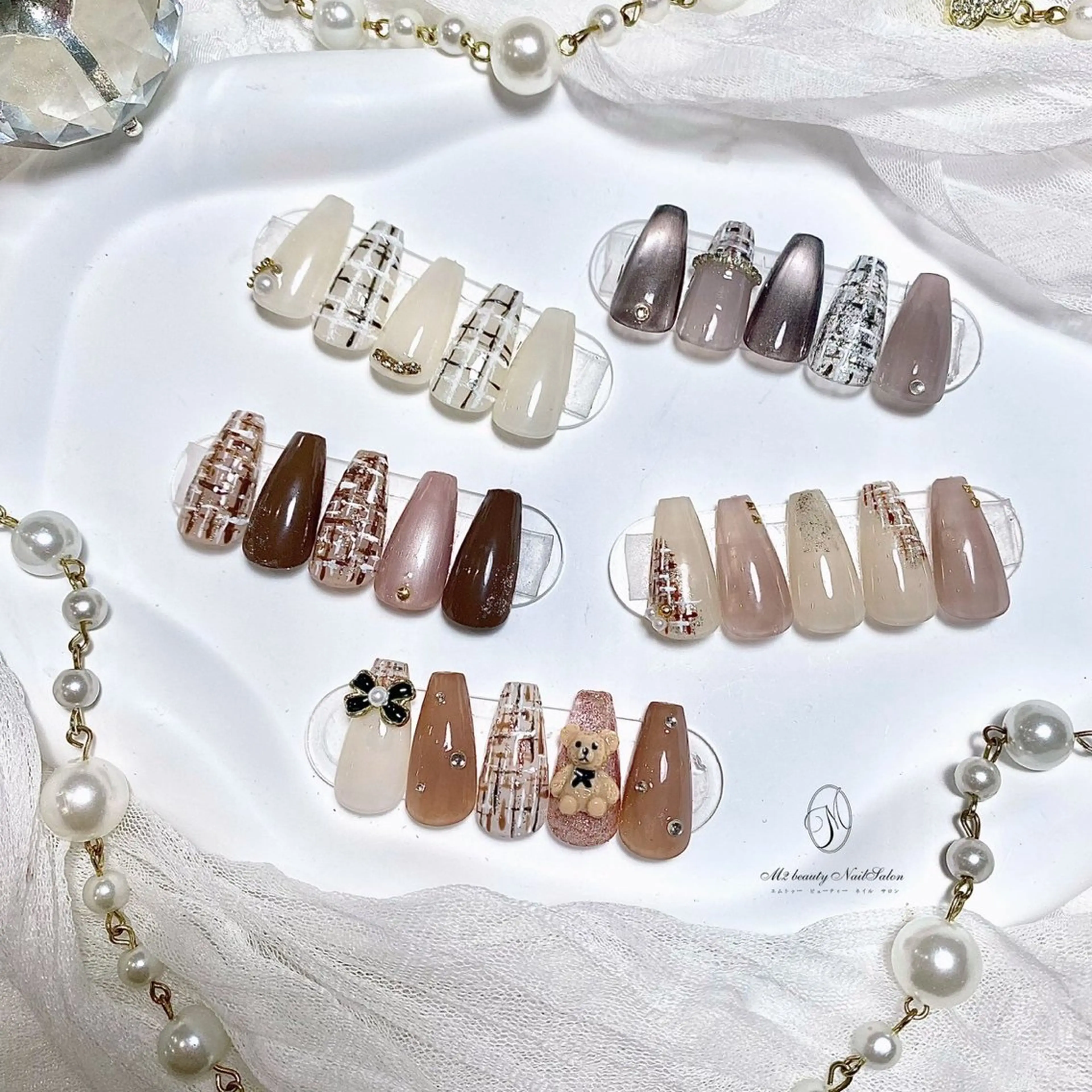 ネイル アートネイル 長さ出し ジェルネイル パラジェル スカルプネイル ハンドネイル M2 beauty Nankaのネイルデザイン