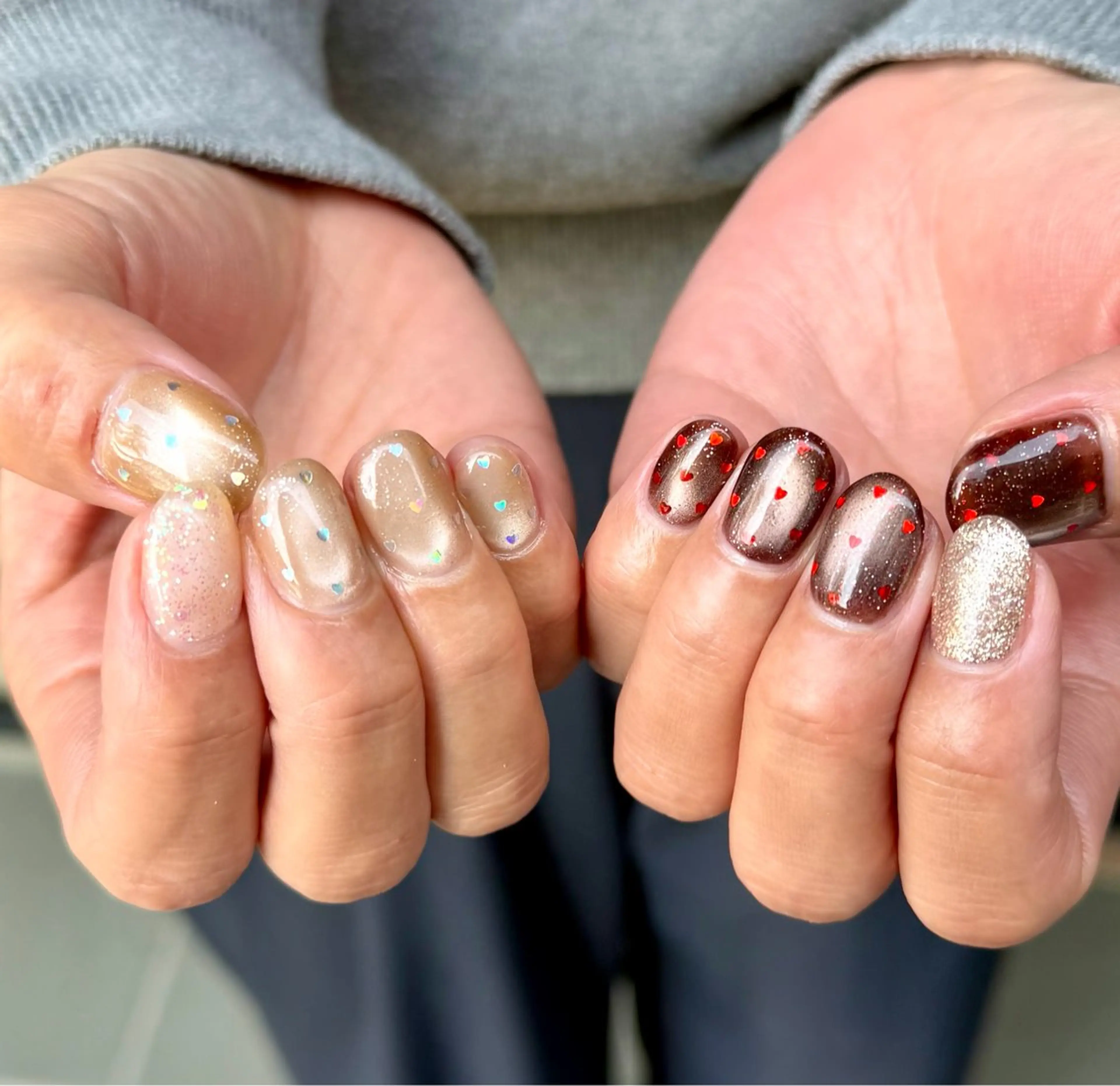 ネイル バレンタイン ハンドネイル HazeGrass NAILのネイルデザイン