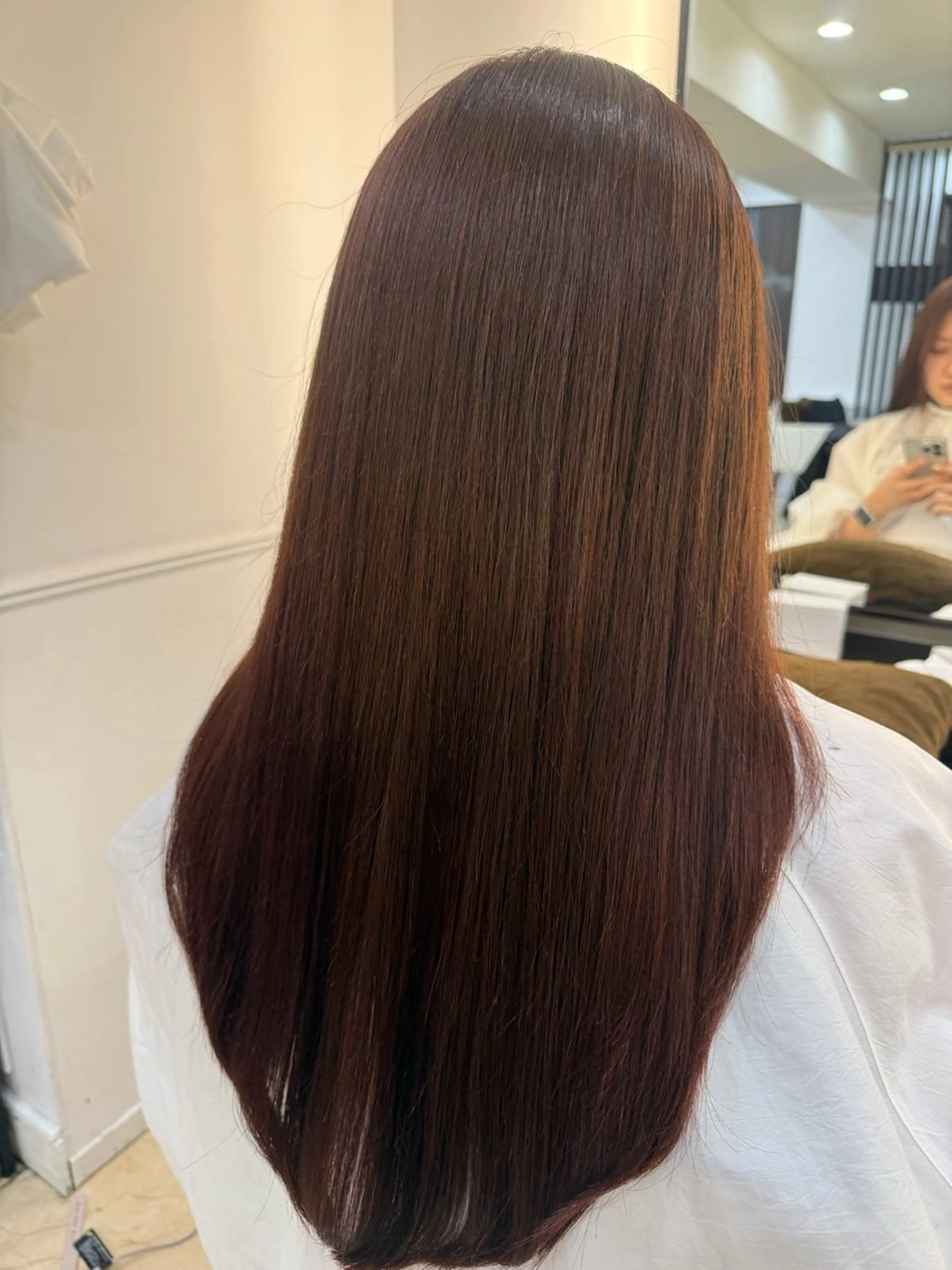 ロング カラー ブリーチ ブリーチなしカラー オレンジ オレンジピンク ピンクカラー ヘアカラー トリートメント 石垣廣乃 /Hironoのヘアスタイル