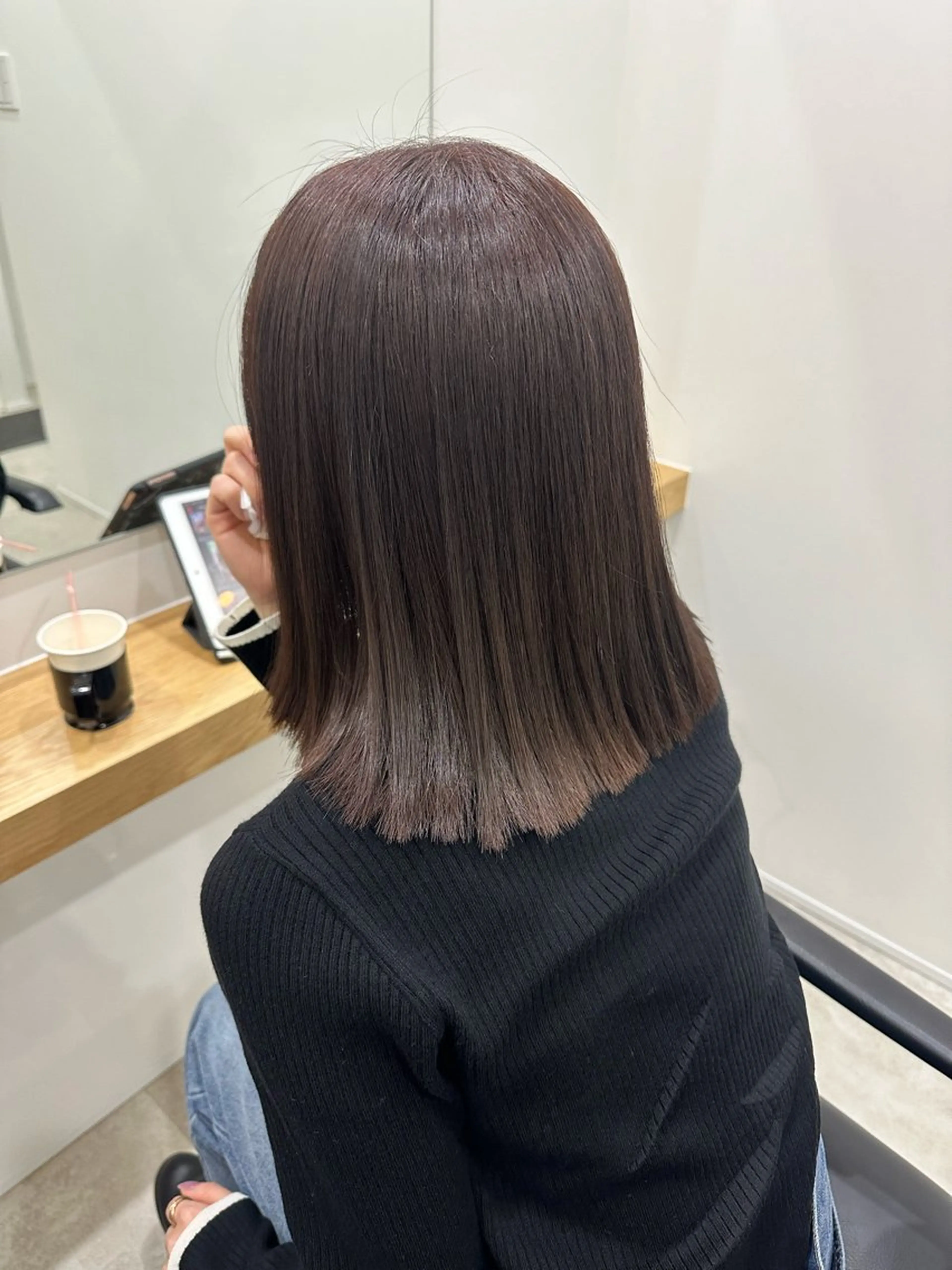 ミディアム カラー カット ヘアカラー トリートメント レイヤー/ナチュラル 💐nao.のヘアスタイル