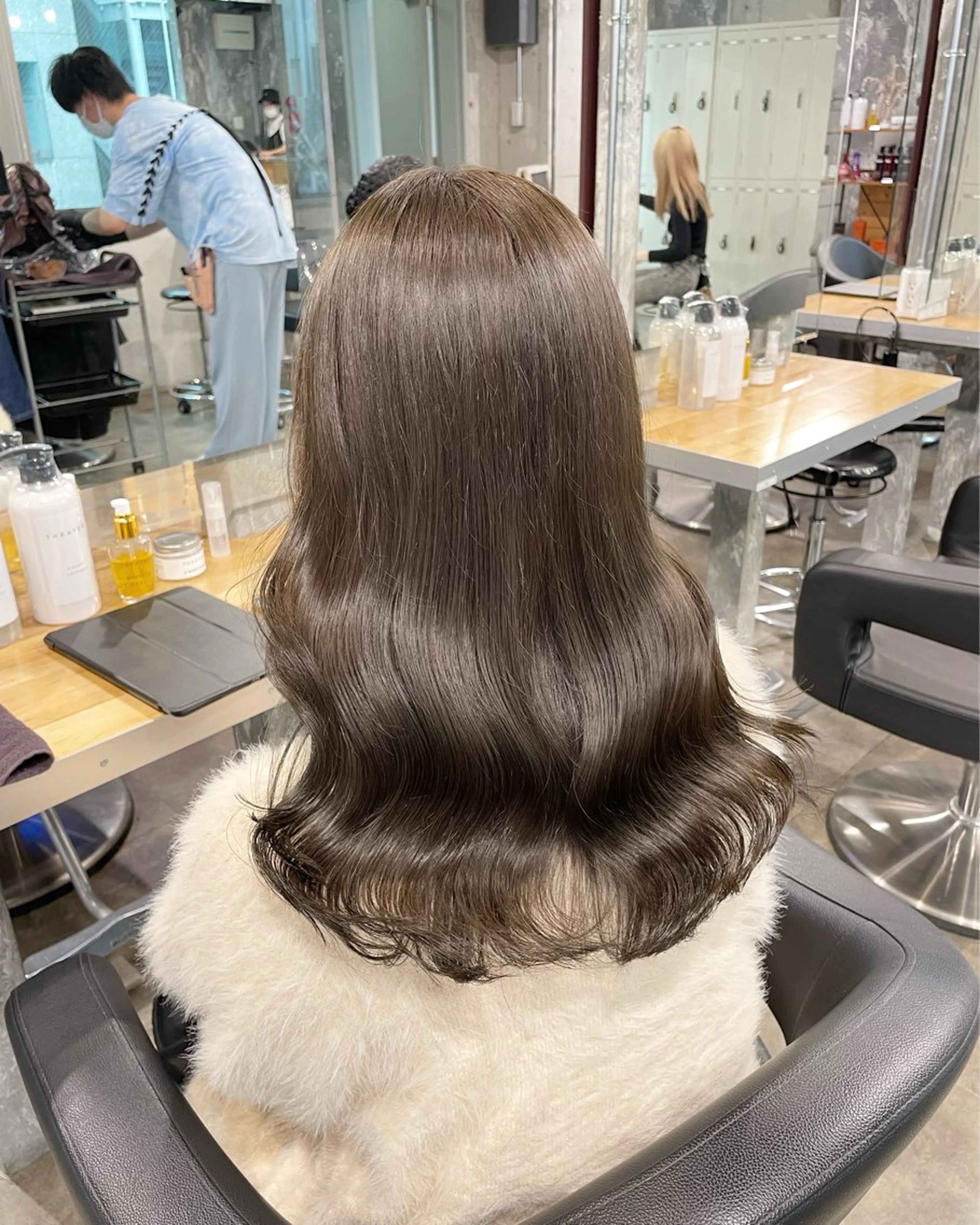 ロング カラー 透明感カラー オリーブカラー ヘアカラー トリートメント ヘアセット 【縮毛矯正ブリーチ】 MANATO🌈のヘアスタイル