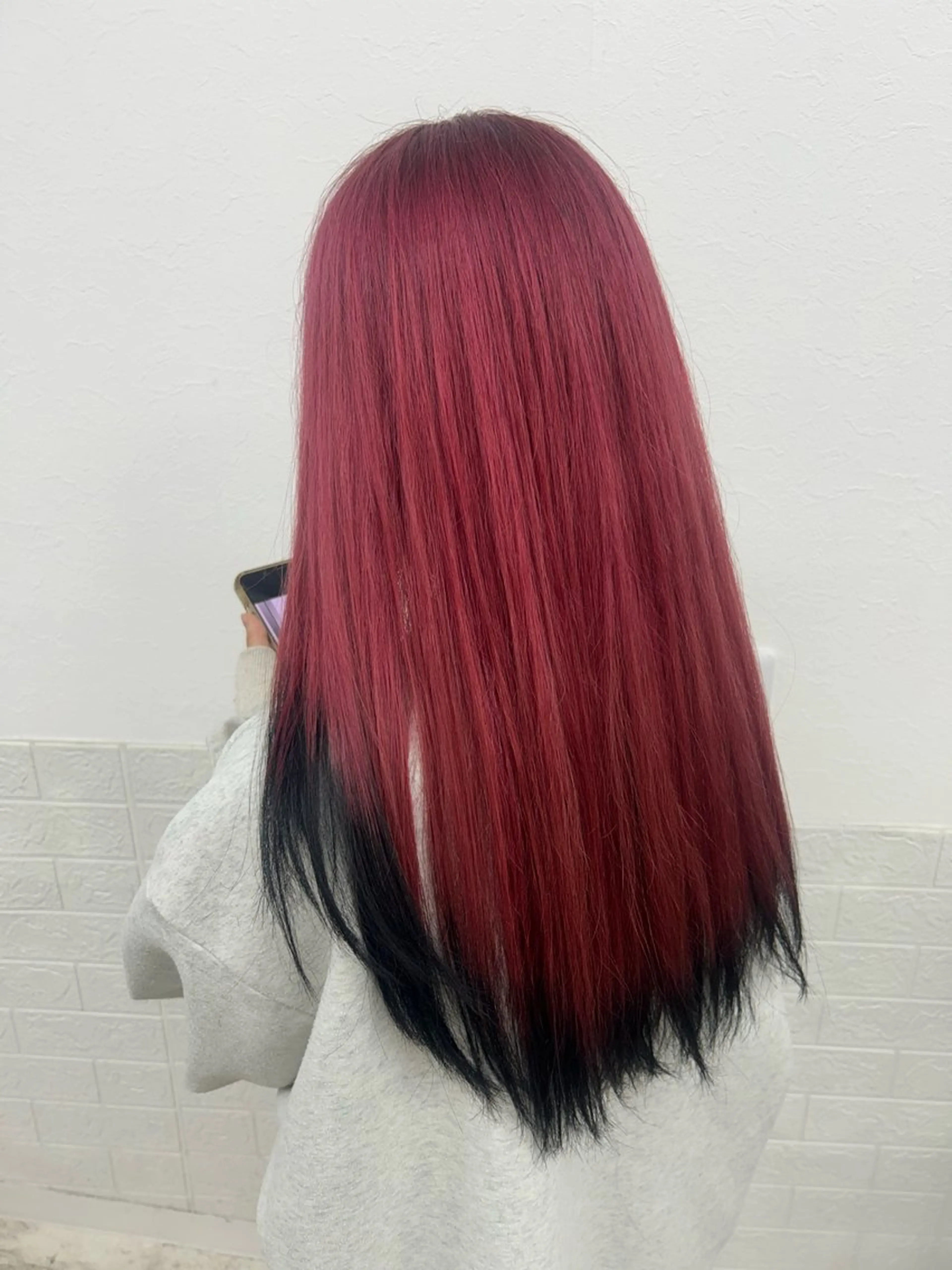 カラー ダブルスキルエクステ /羽エクステ白石宇由のヘアスタイル