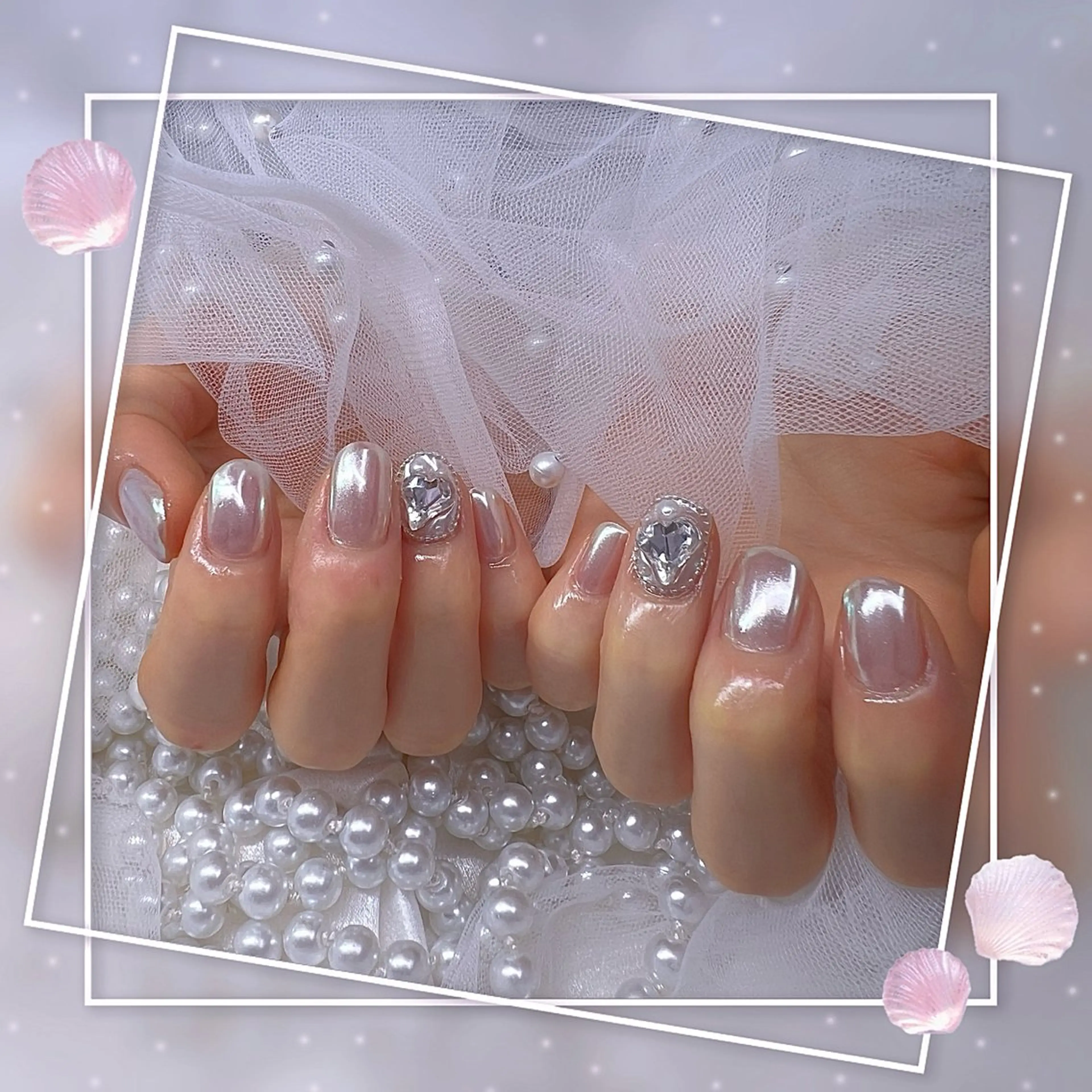 ネイル チークネイル フレンチネイル グラデーション マグネットネイル マグネットフレンチ ハンドネイル Chill Nailsalonのネイルデザイン