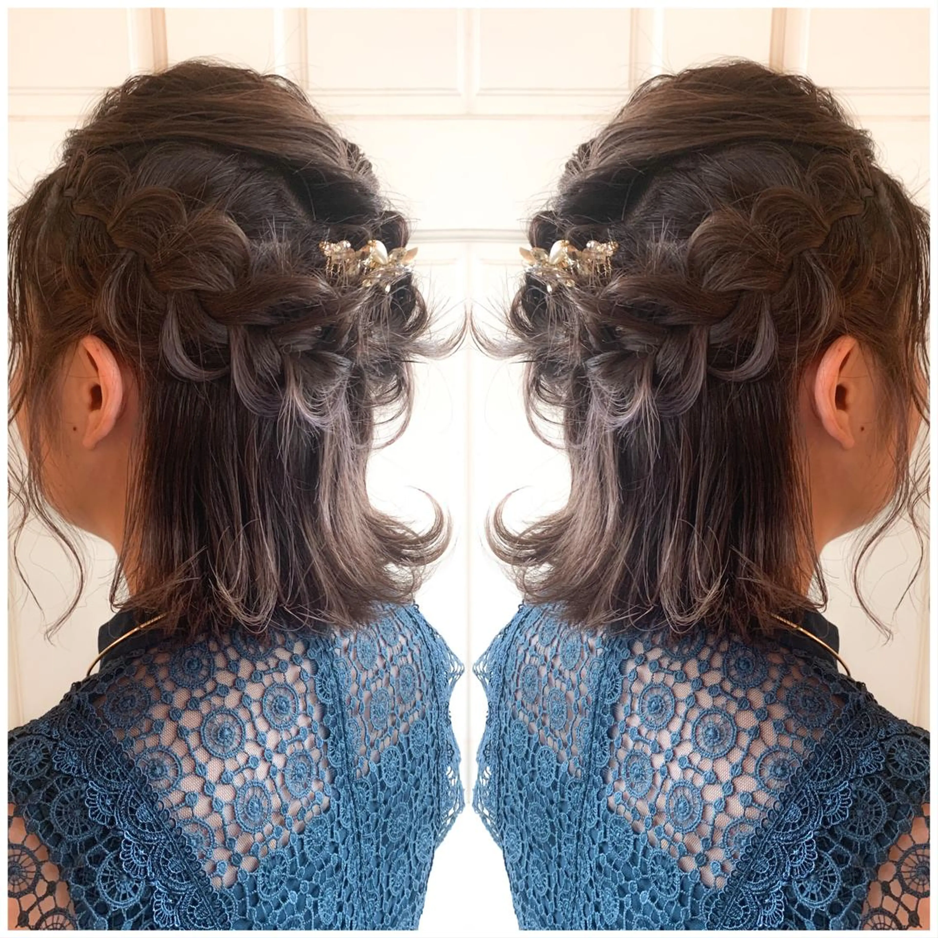 ミディアム ヘアセット HAIR WORKS HELM所属・ショート✨ボブ✨代表 新田見美仁のヘアスタイル