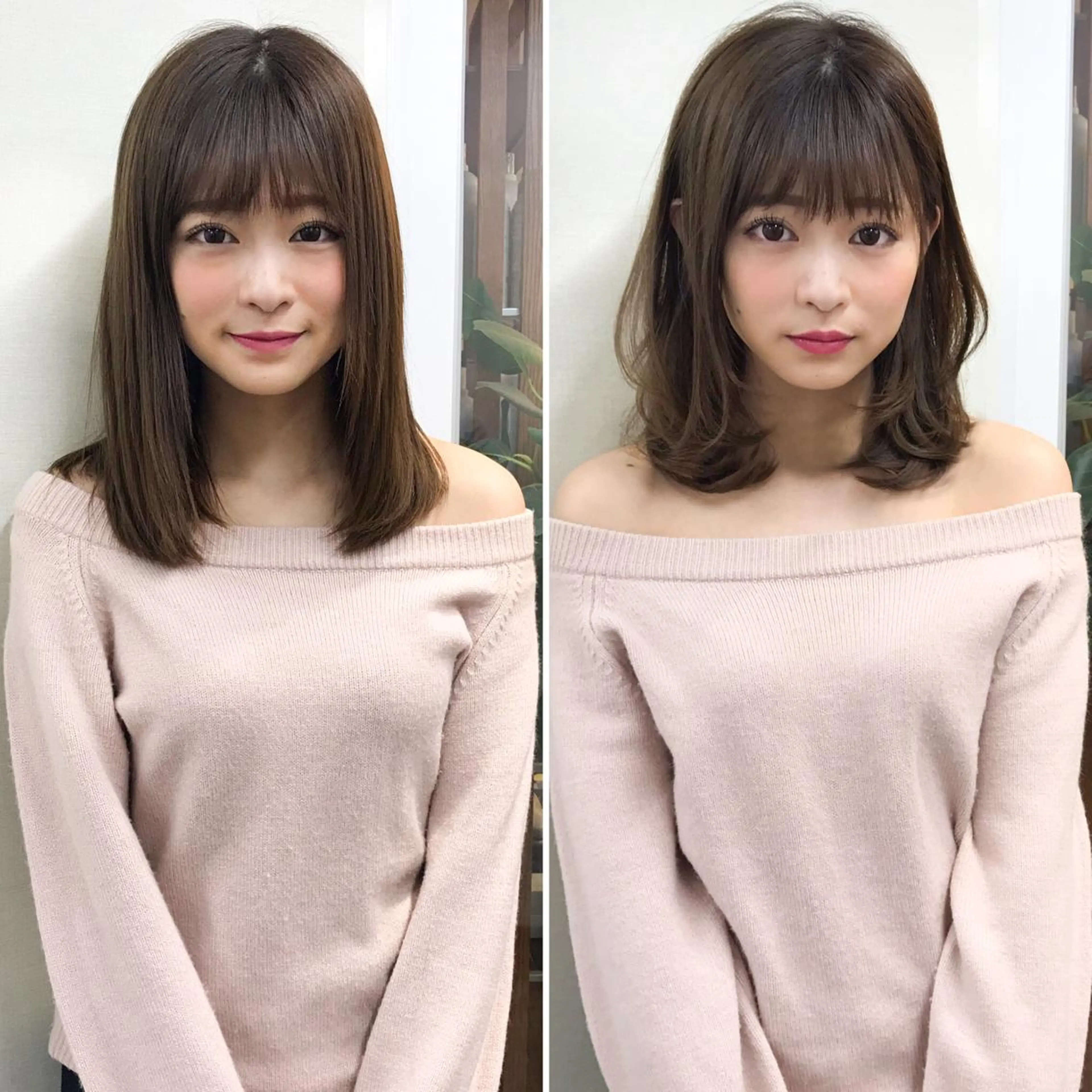 ミディアム カラー カット ヘアカラー トリートメント ガレリア エレガンテ栄のヘアスタイル