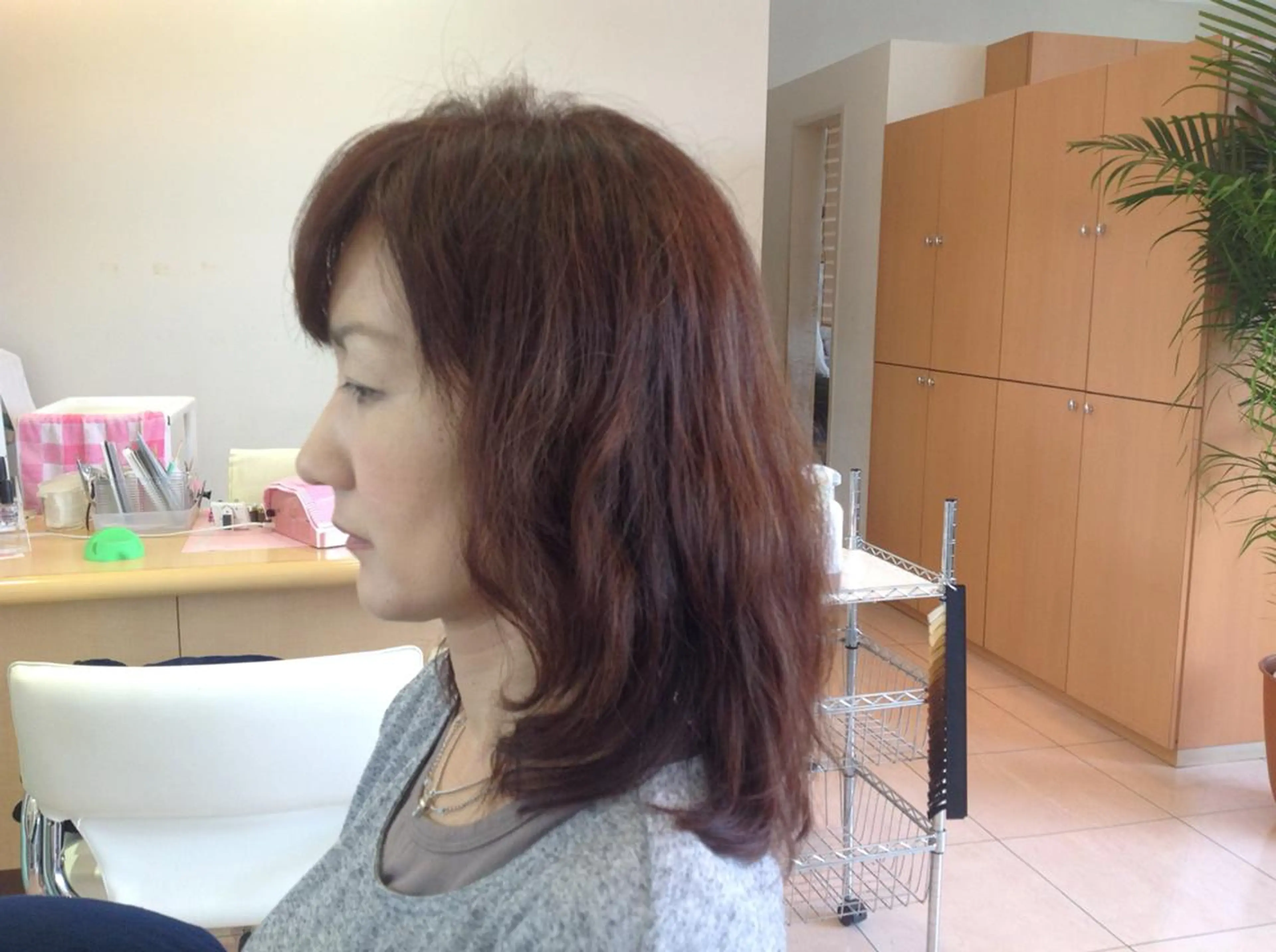 セミロング セミロングパーマ 山楯 敏章のヘアスタイル