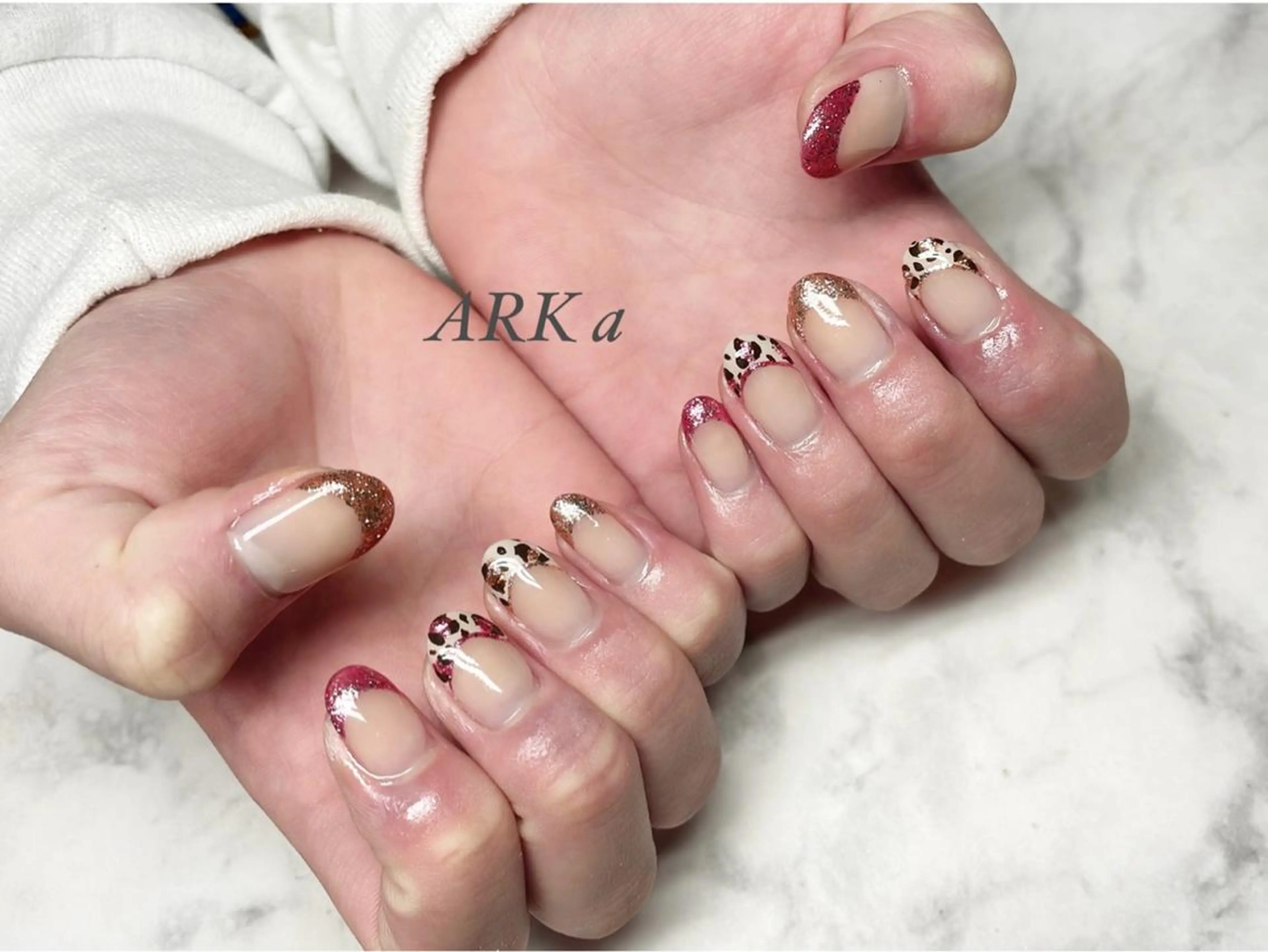 ネイル フレンチネイル ハンドネイル ARKα Nishiのネイルデザイン