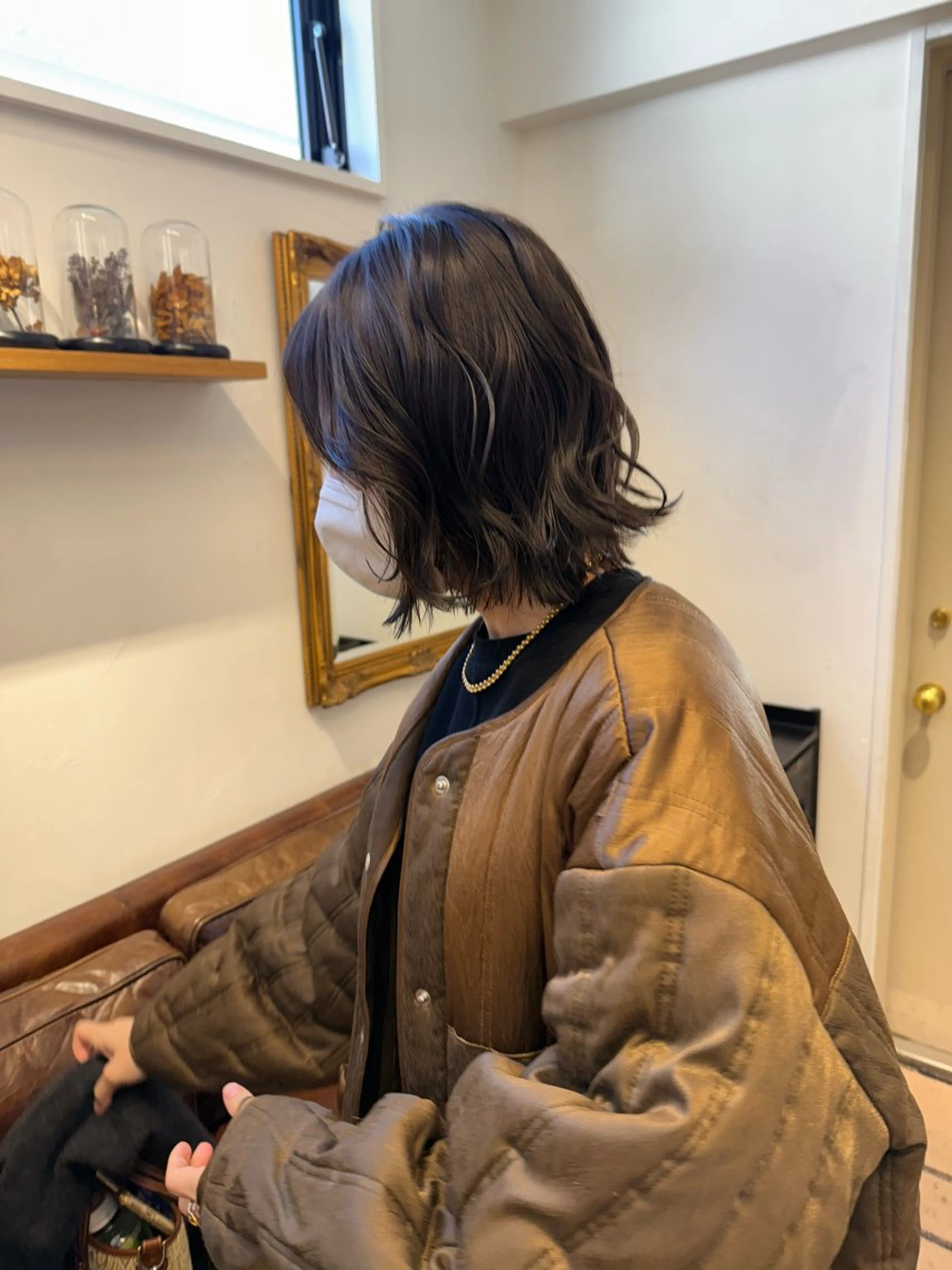 ショート カラー ミルクティー× グレージュMOMOのヘアスタイル